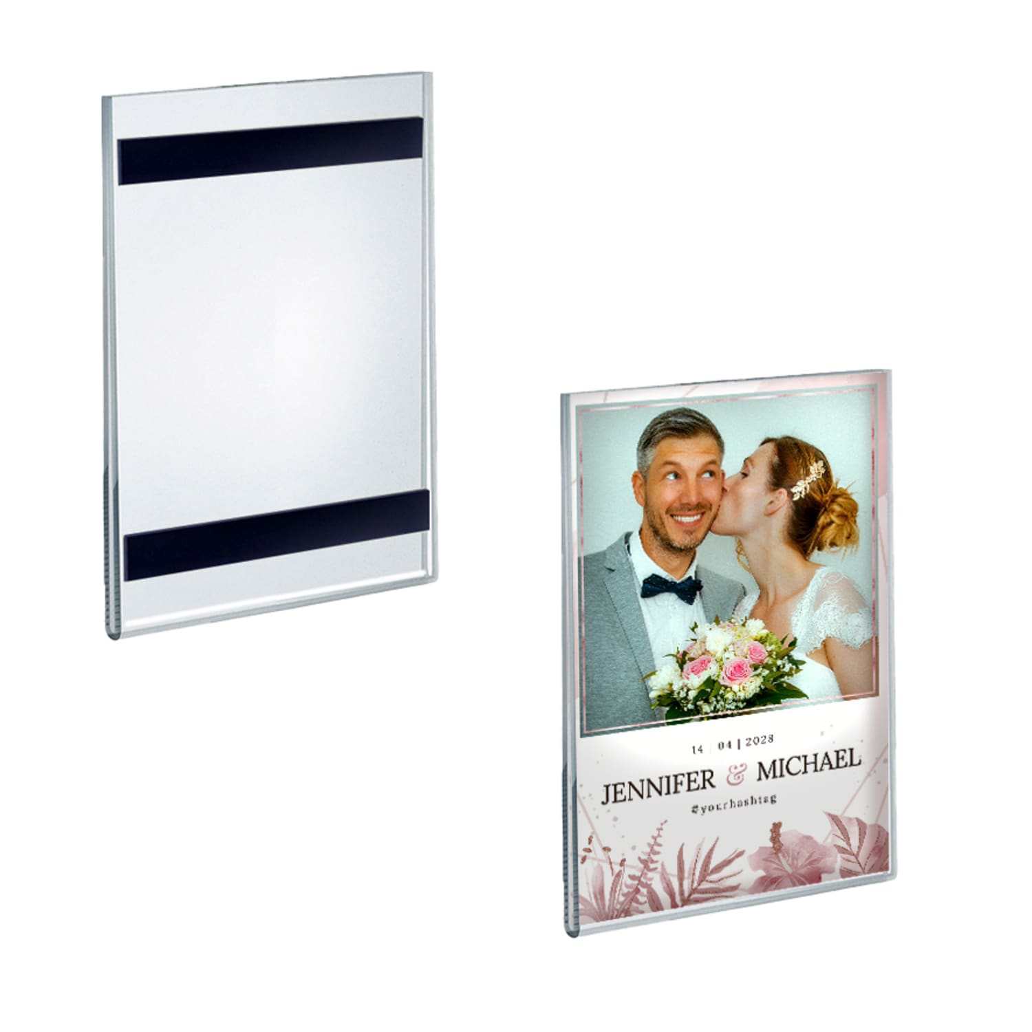 Azar Displays Magnet Back Vertical U-Frame Sign Holders, 6inH x 4inW x 1/4inD, Clear, Pack Of 10 Sign Holders - Image 3