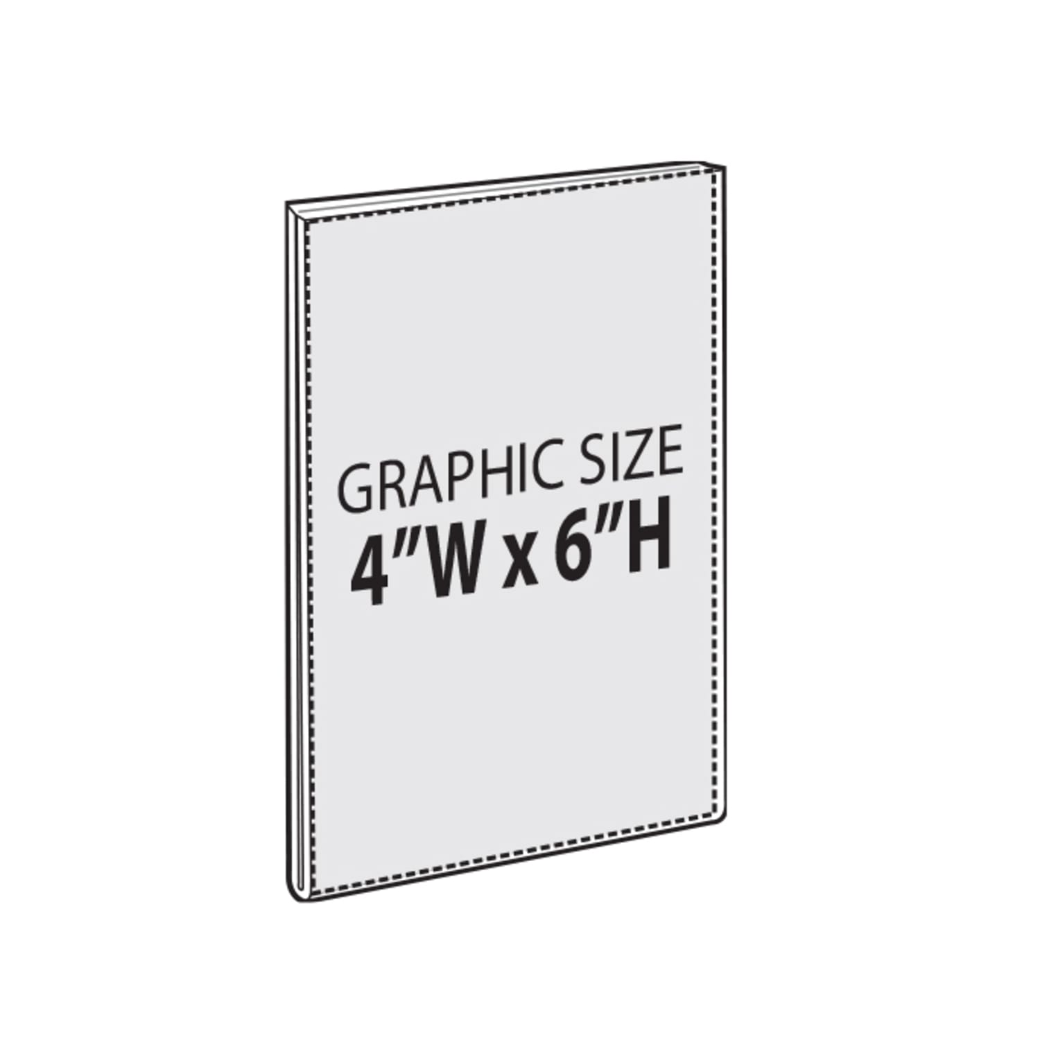Azar Displays Magnet Back Vertical U-Frame Sign Holders, 6inH x 4inW x 1/4inD, Clear, Pack Of 10 Sign Holders - Image 4