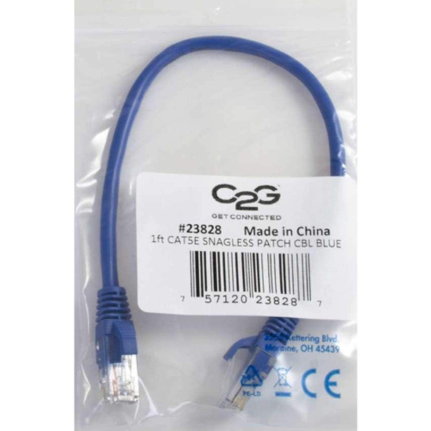 C2G 10ft Cat5e Snagless Unshielded UTP Ethernet Network Patch Cable (RJ45 M/M), Blue, Standard RJ45 Connectors, 5600pf/100m - Category 5e  - 15200 - Image 5
