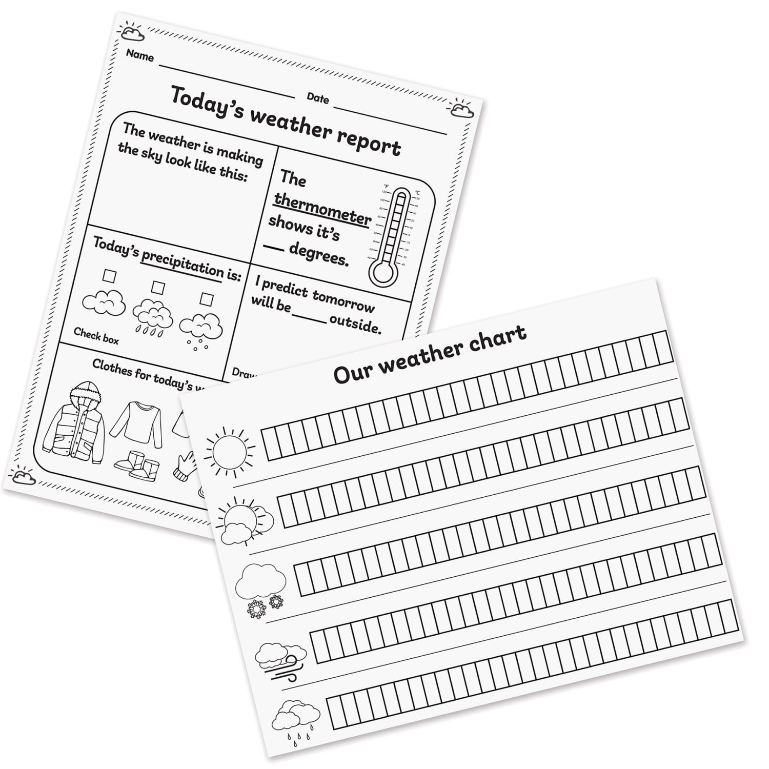 Learning Resources Weather Tracker Pocket Chart, Multicolor - Image 5