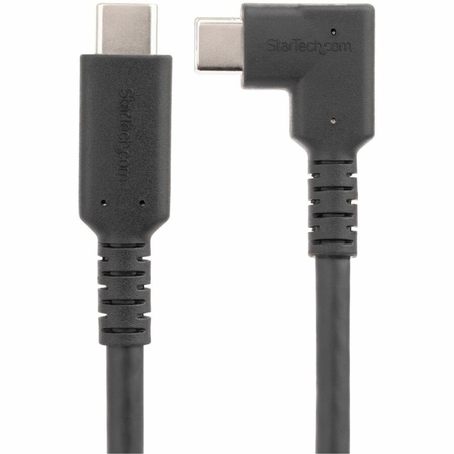 StarTech.com 3ft (1m) Rugged Right Angle USB-C Cable, USB 10 Gbps, USB C to C Data Transfer Cable, 100W PD, 4K 60Hz, 90 Degree USB-C Cable - Image 4