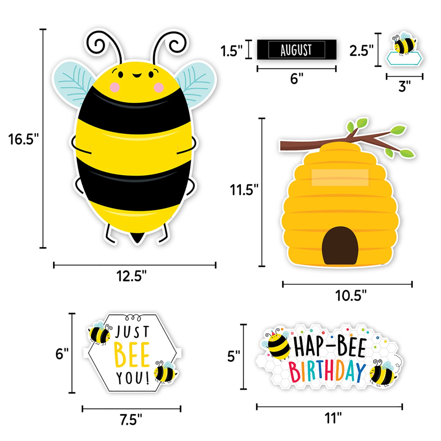Creative Teaching Press Curated Classroom Busy Bees Bulletin Board Set, Back To School, All Ages, Set Of 215 Pieces - Image 5