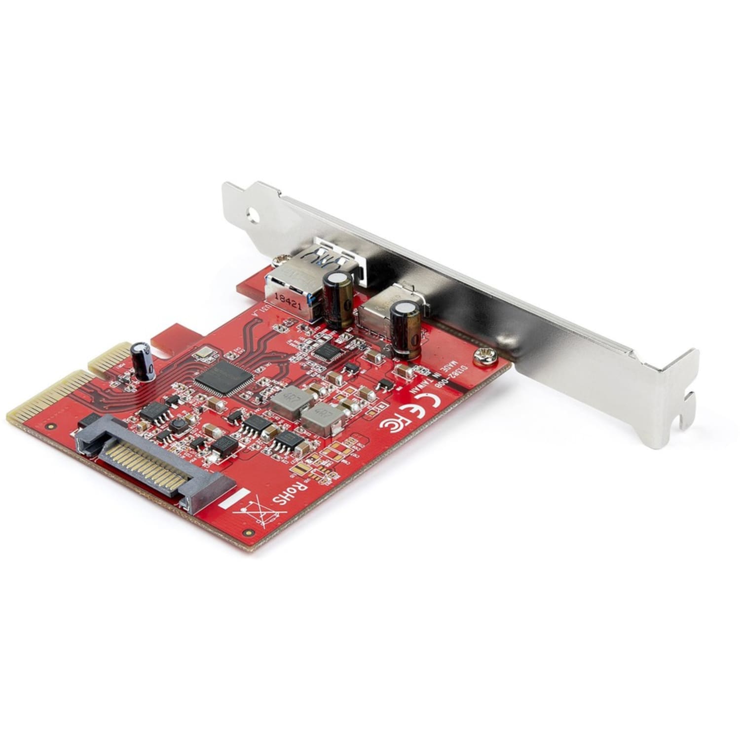 StarTech.com 2-Port 10Gbps USB-A & USB-C PCIe Card Adapter - USB 3.1 Gen 2 PCI Express Expansion Ad - PEXUSB311AC3 - Image 3