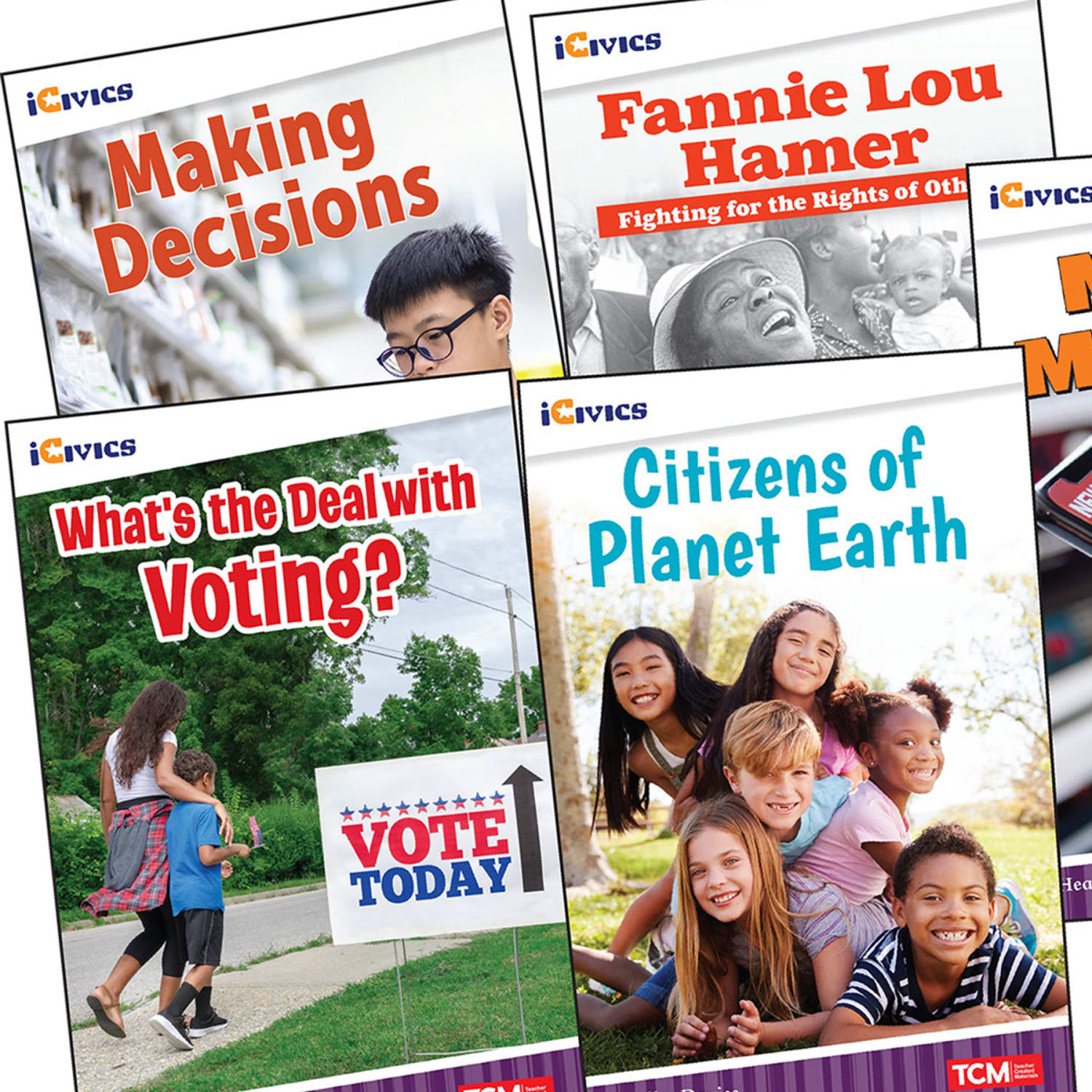 Teacher Created Materials iCivics: Community & Social Awareness 5-Book Set & Game Cards, Grade 4 - Image 3