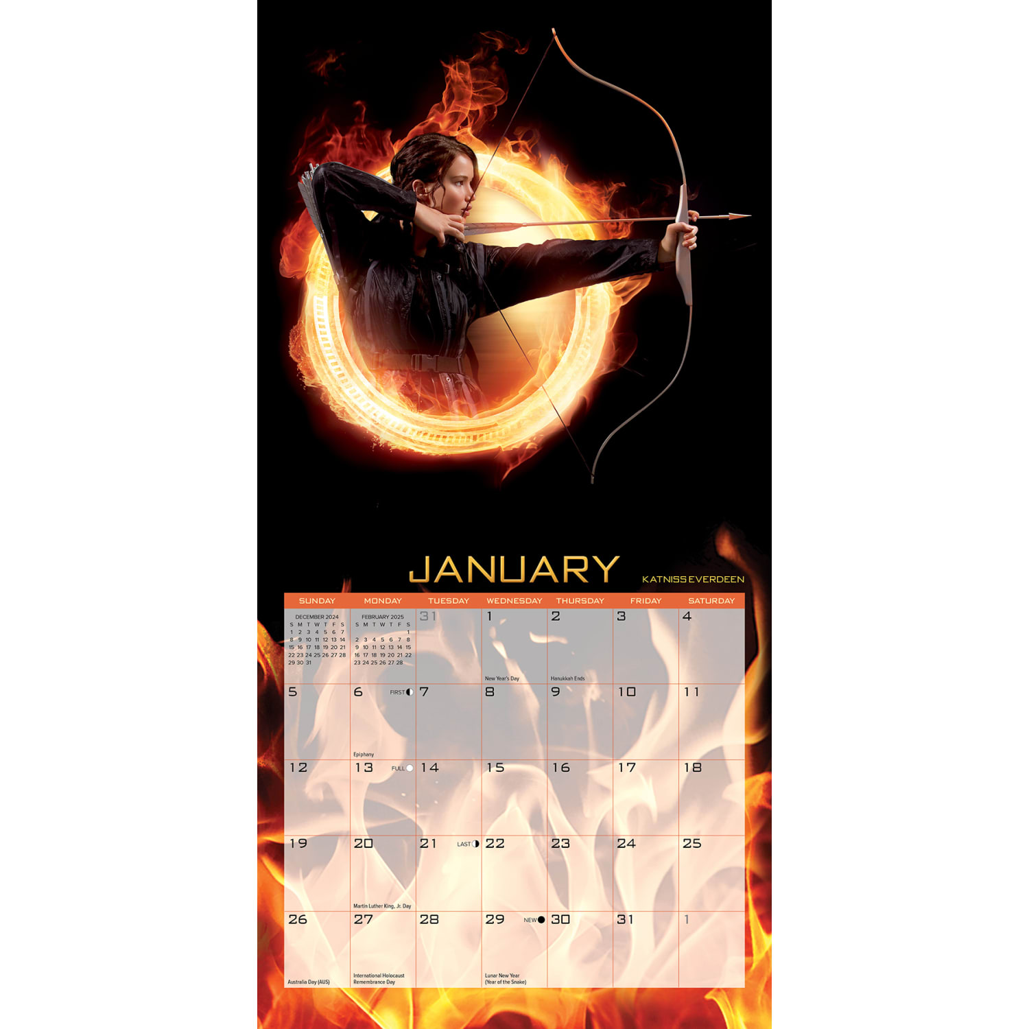 2025 Willow Creek Press Mini Wall Calendar, 7in x 7in, The World Of Hunger Games, January 2025 To December 2025, 45817 - Image 3