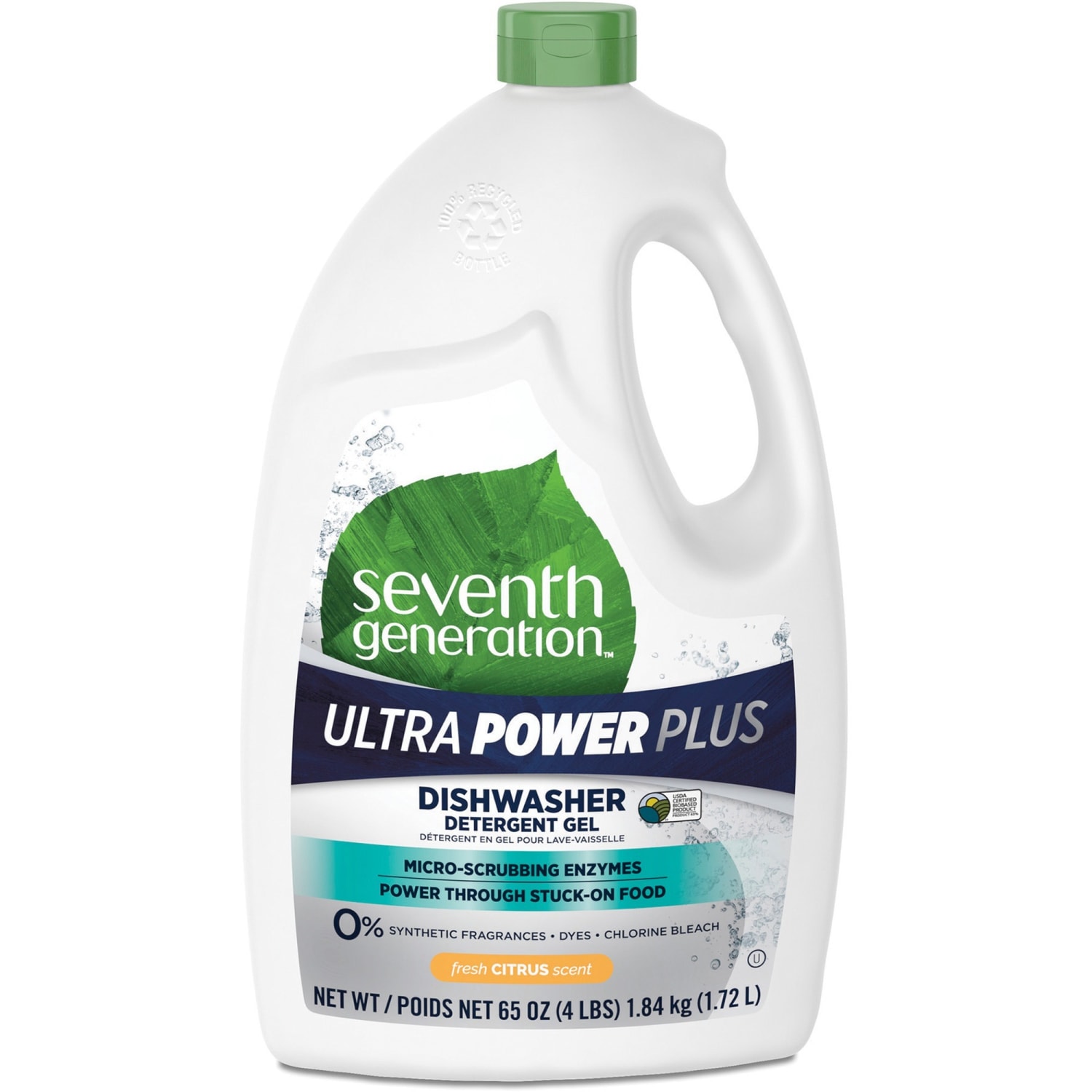 Seventh Generation Ultra Power Plus Dishwasher Detergent - 65 fl oz (2 quart) - Fresh Scent - 6 / Carton - Image 3