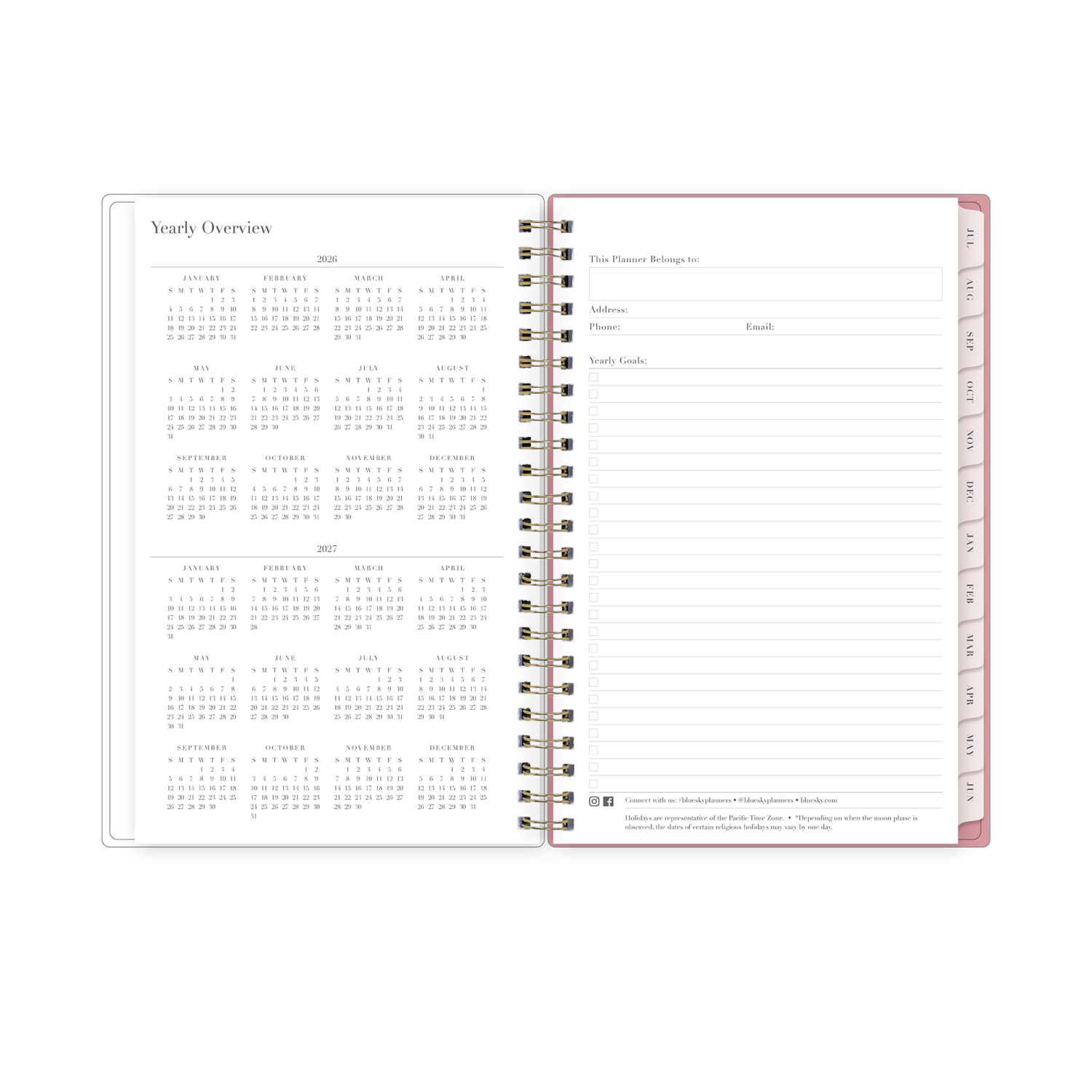 Planning Calendar RP Peony PP 5x8 AY26-27 Weekly/Monthly - Image 6