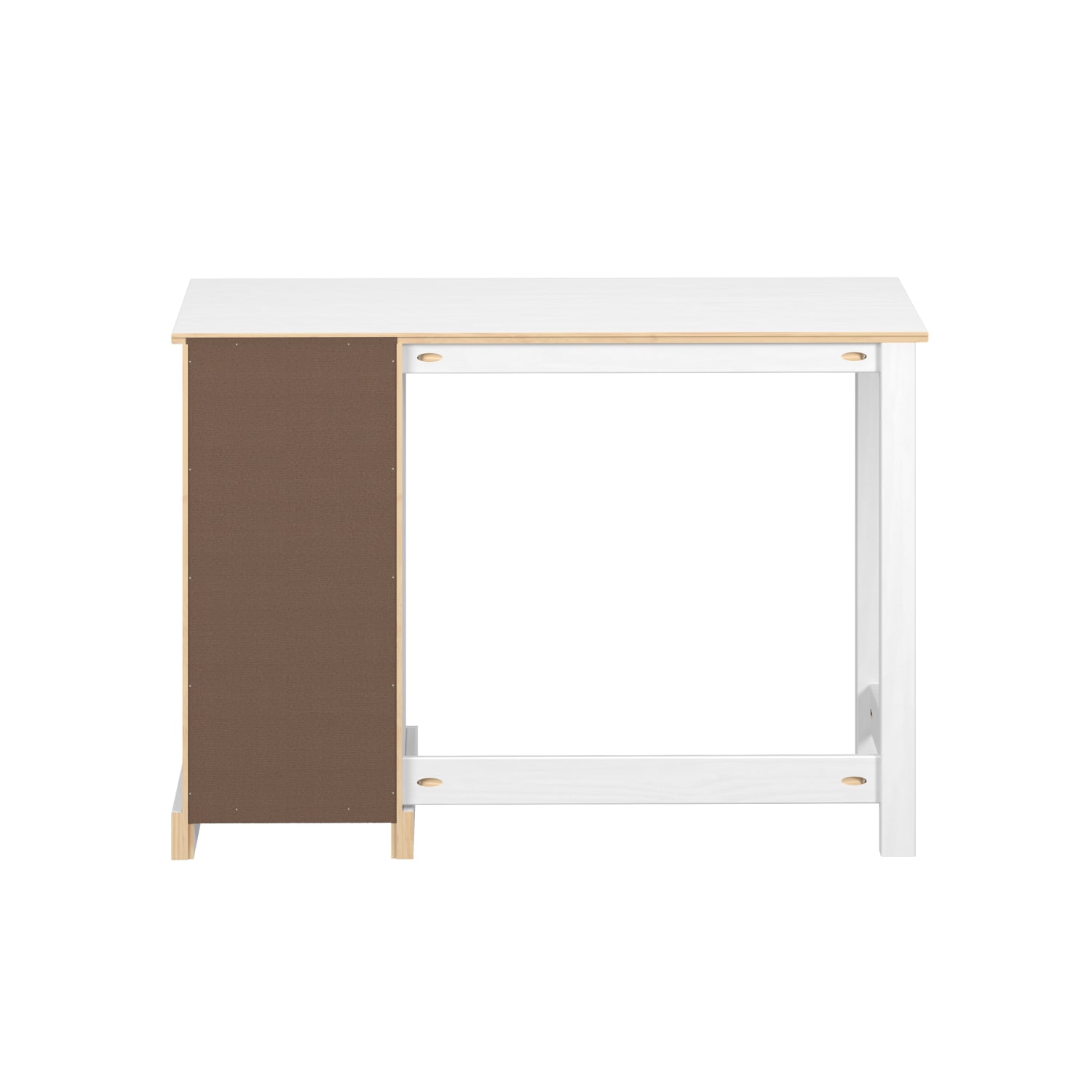 Trendfurn Mestre 43inW Desk With Storage, White/Honey - Image 5