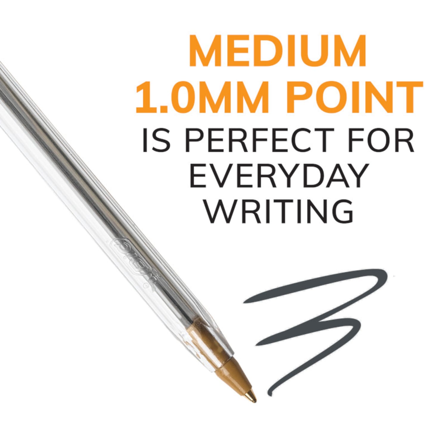 BIC Cristal Ballpoint Pens, Medium Point, 1.0 mm, Clear Barrel, Red Ink, Pack Of 12 - Image 5
