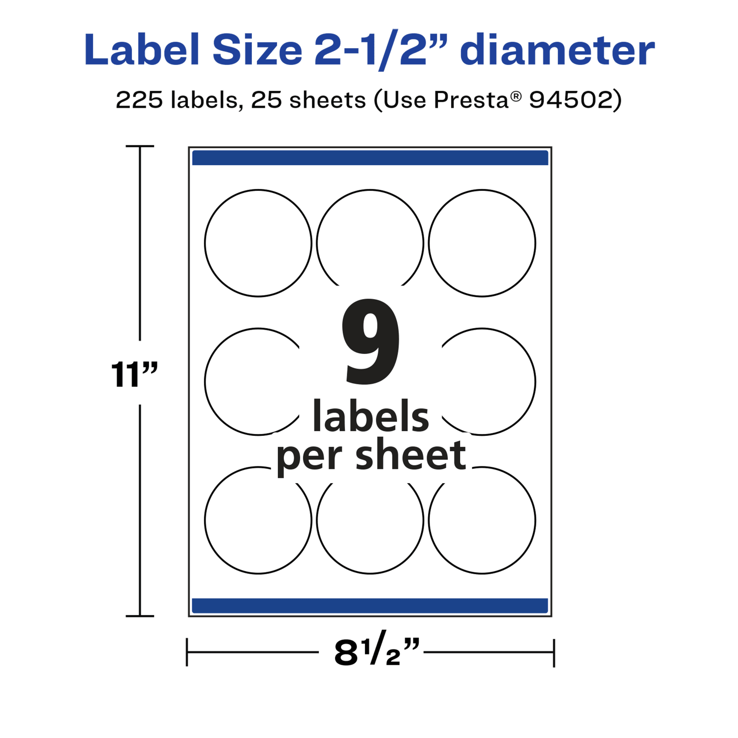Avery Glossy Permanent Labels With Sure Feed, 94502-WGP25, Round, 2-1/2in Diameter, White, Pack Of 225 - Image 6