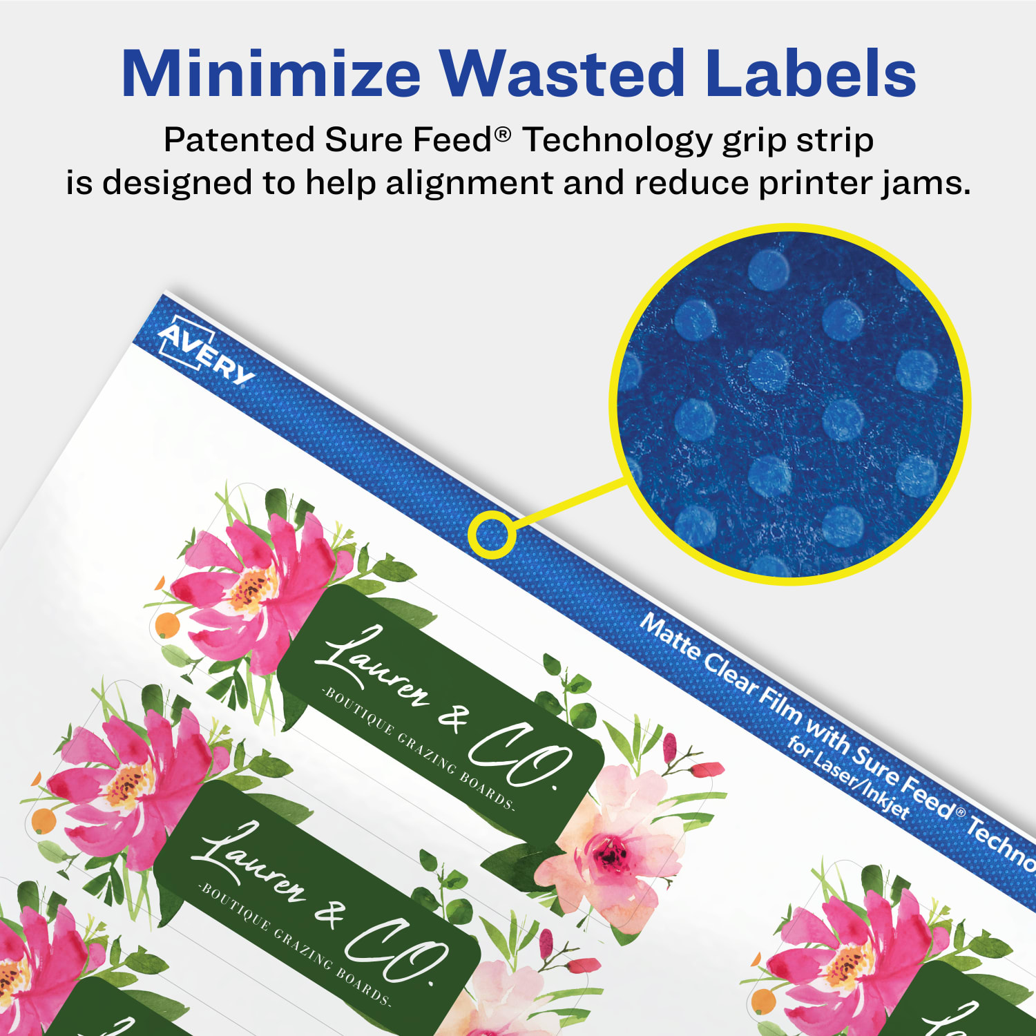Avery Permanent Labels With Sure Feed, 94224-CMF100, Rectangle, 1in x 3in, Matte Clear, Pack Of 1,600 - Image 5