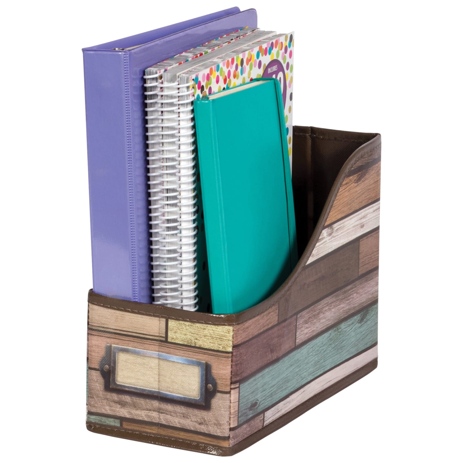 Teacher Created Resources Book Bin, Reclaimed Wood Design, Pack Of 3 - Image 3