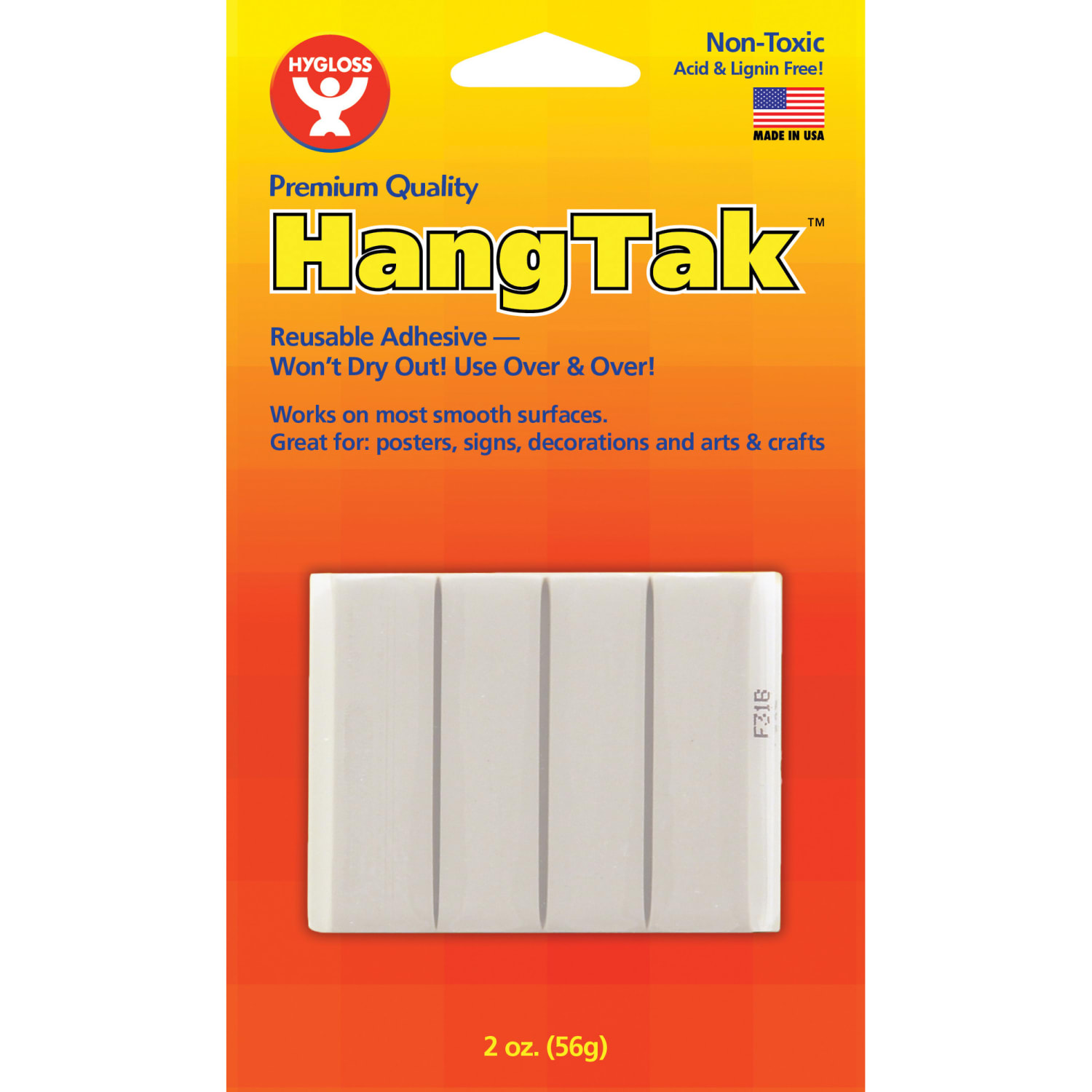Hygloss HangTak Reusable Adhesive, White, 2 oz. Per Pack, Set Of 12 Packs - Image 3