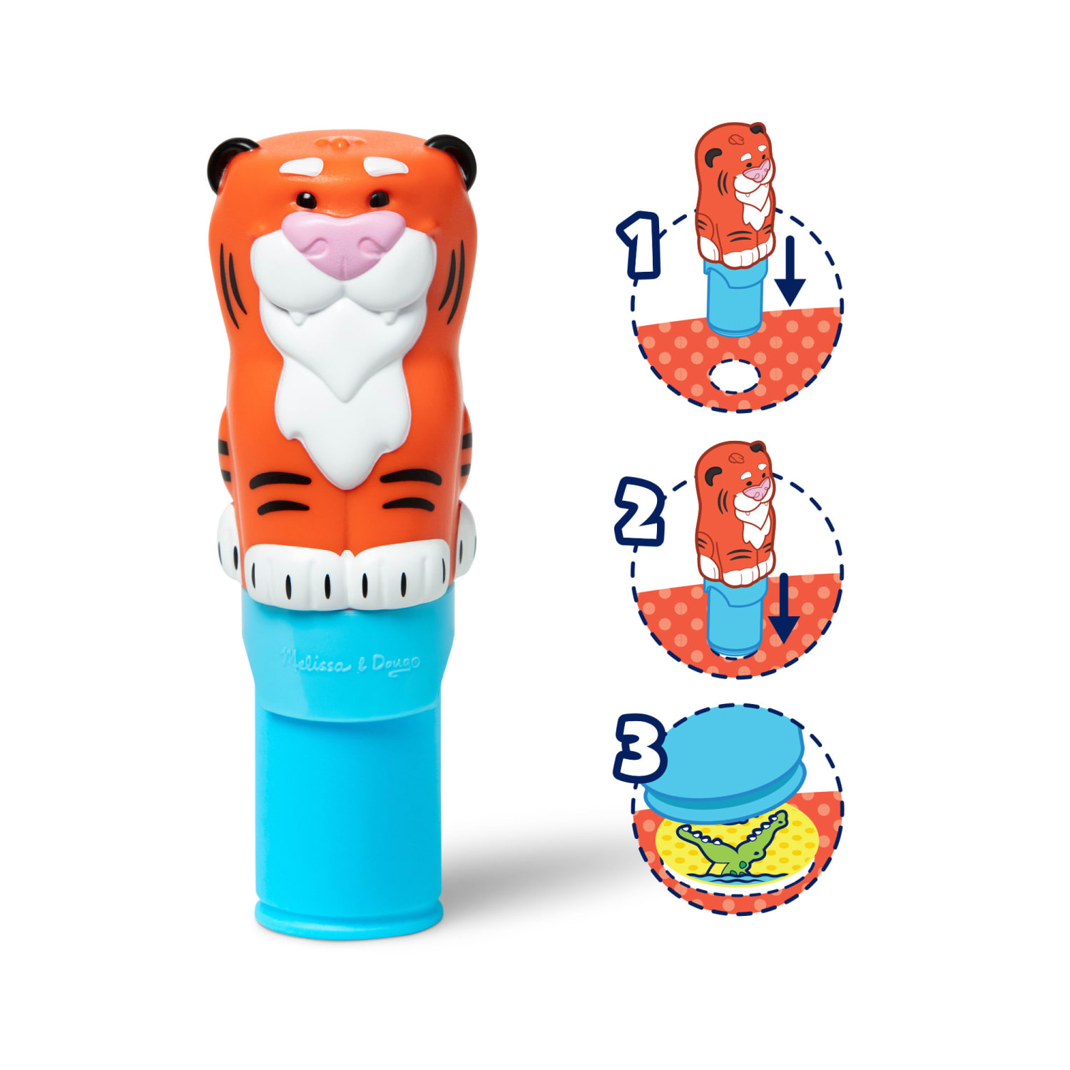 Melissa & Doug Sticker WOW! Sticker Stampers And Activity Pads, Tiger, Bundle Of 2 Sets - Image 4