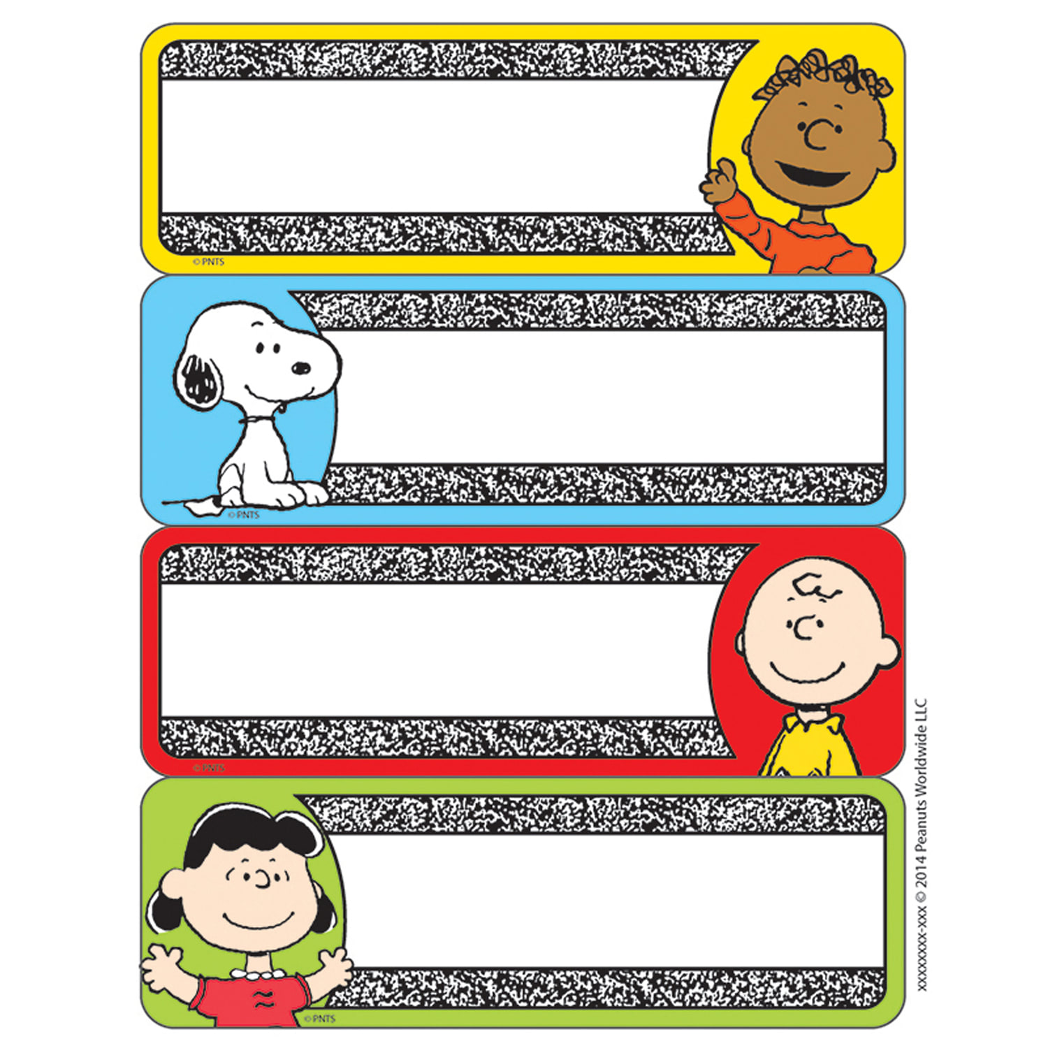 Eureka Label Stickers, Peanuts Composition, 56 Stickers Per Pack, Set Of 6 Packs - Image 3