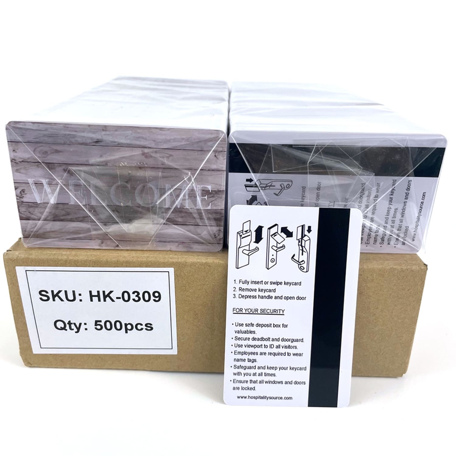 Hospitality Source LOCO Mag Strip Welcome Key Cards, Vintage Beach Wood, Set Of 500 Key Cards - Image 3