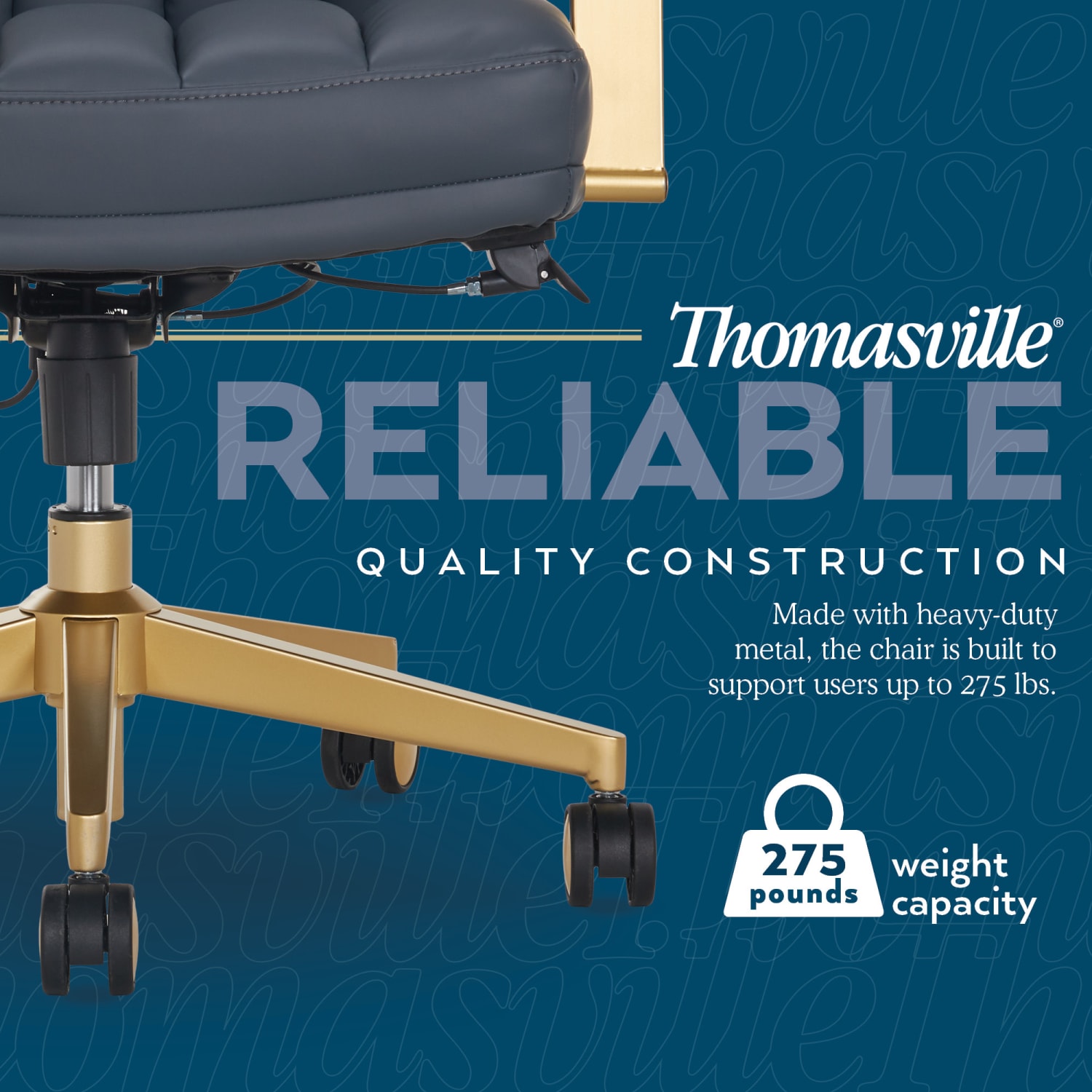 Thomasville Lyndale Ergonomic Faux Leather MidBack Office Chair Dark Blue PopularChairscom Thomasville Lyndale Ergonomic Faux Leather Mid Back Office Chair Dark Blue PopularChairscom