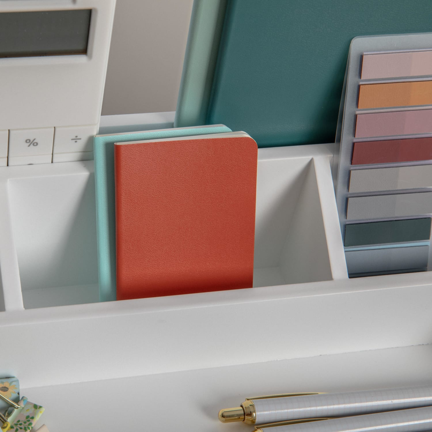 Martha Stewart Weston Office Desktop Organizer, 6inH x 12-1/2inW x 6-3/4inD, White - Image 6
