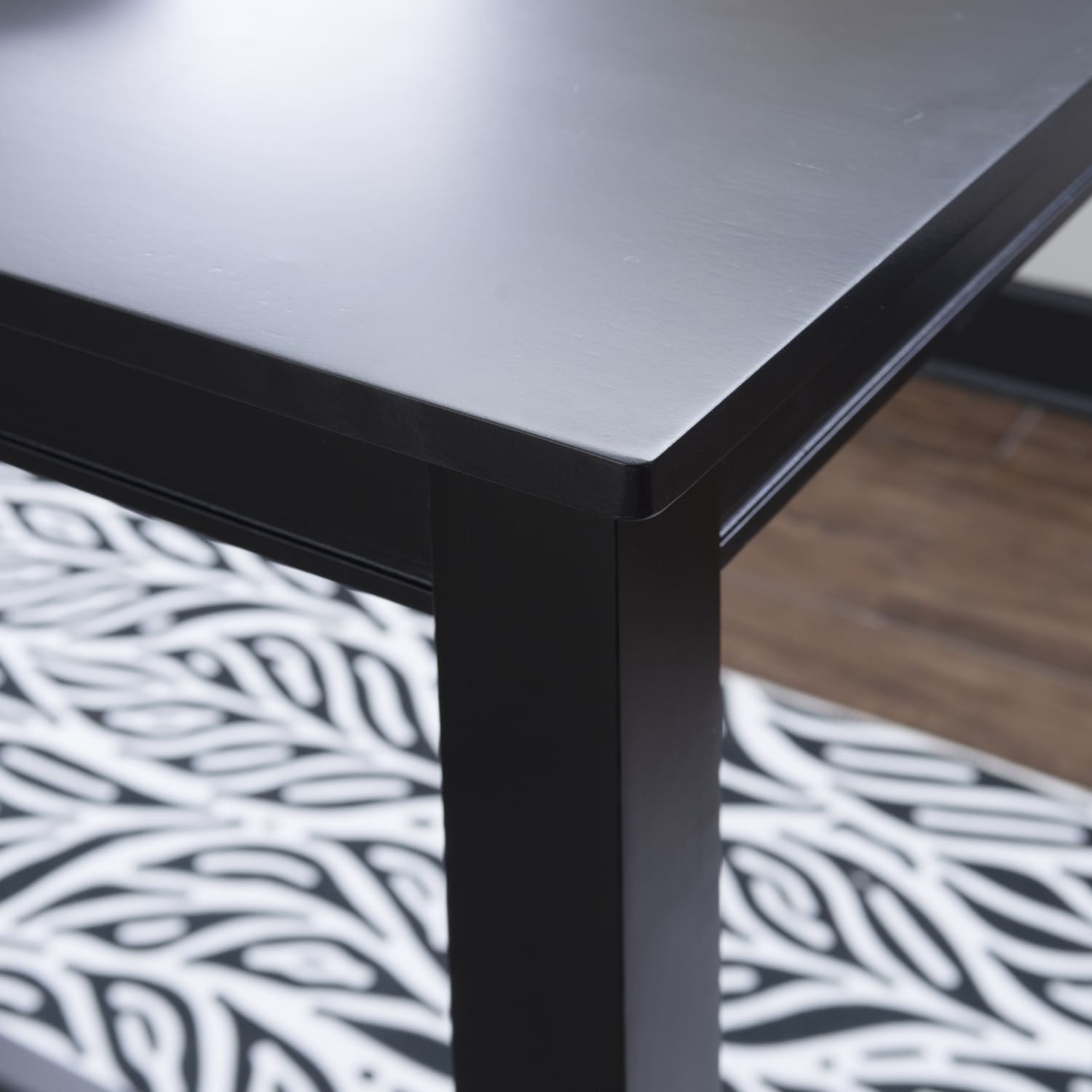 Linon Walker Bar Pub Table, 42inH x 47-1/4inW x 23-3/4inD, Black - Image 4