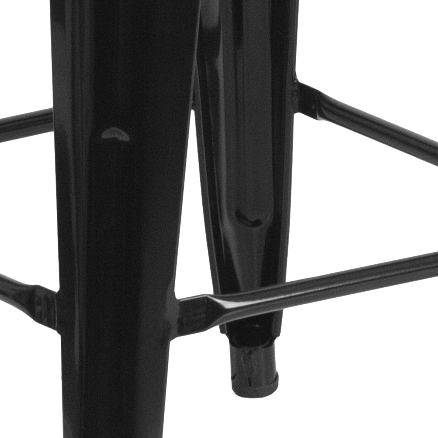 Flash Furniture 24inH Commercial Grade Metal Backless Counter Stool Black PopularChairscom