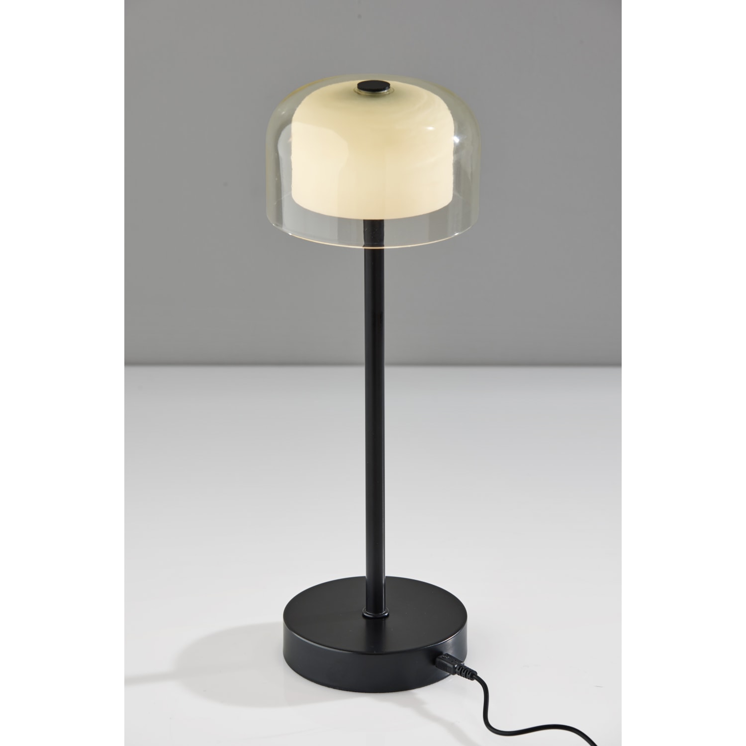 Adesso Benji Cordless LED Indoor/Outdoor Table Lamp, 13-5/8inH, Frosted Shade/Black Base - Image 3