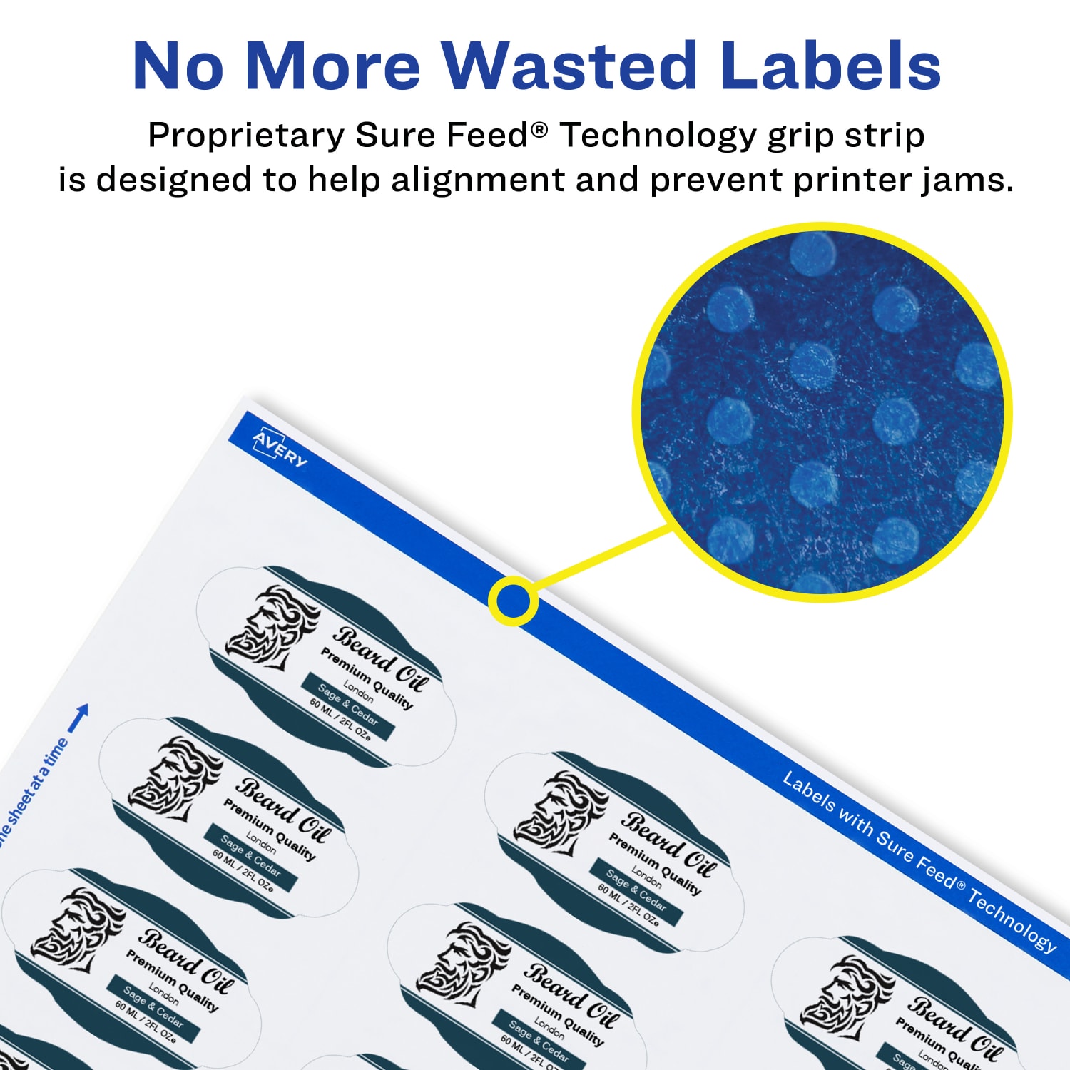 Avery Permanent Labels With Sure Feed, 94060-WMP50, Oval Scalloped, 2in x 3in, White, Pack Of 400 - Image 5