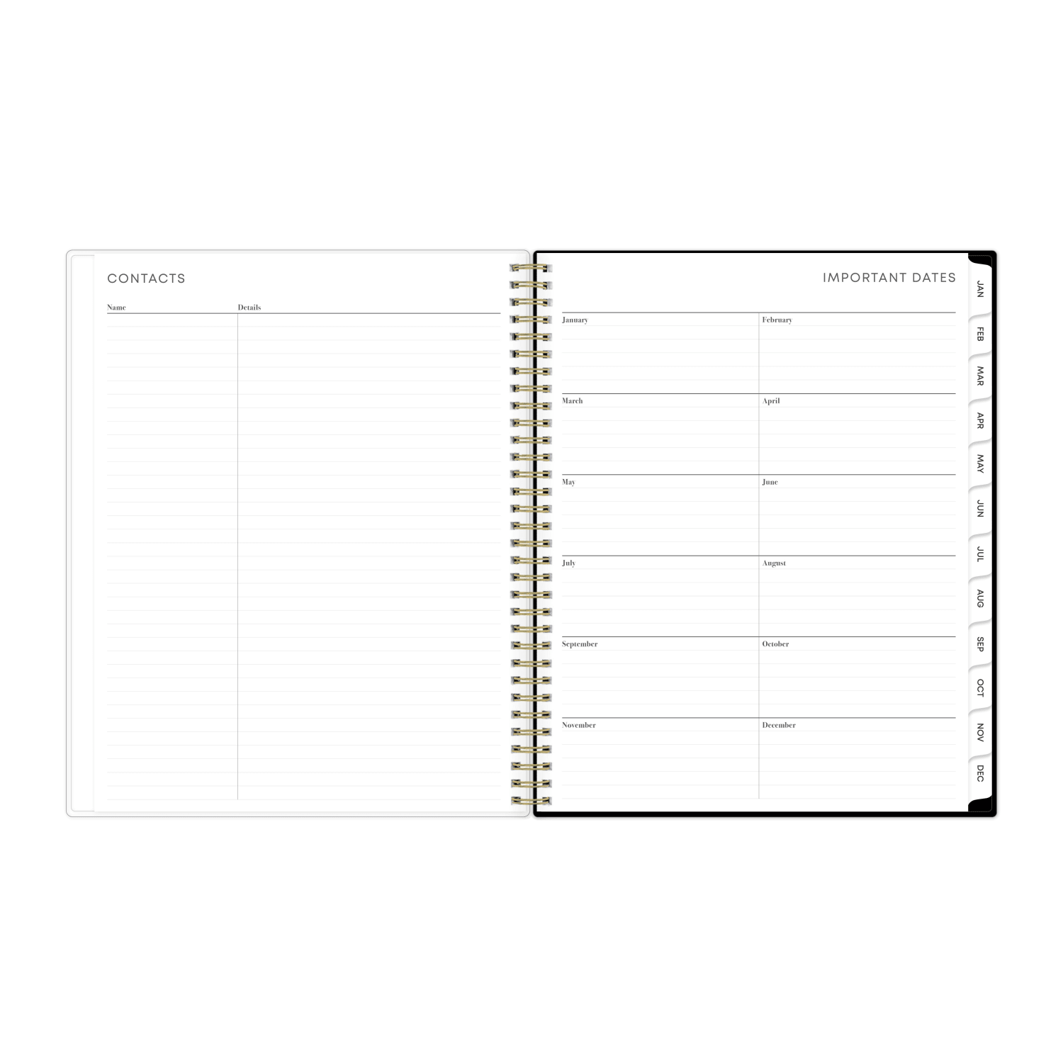 2027 Blue Sky Darcy Black Clear Weekly/Monthly Planning Calendar, 8.5x11, Safety Wirebound Safety, 158999 - Image 6