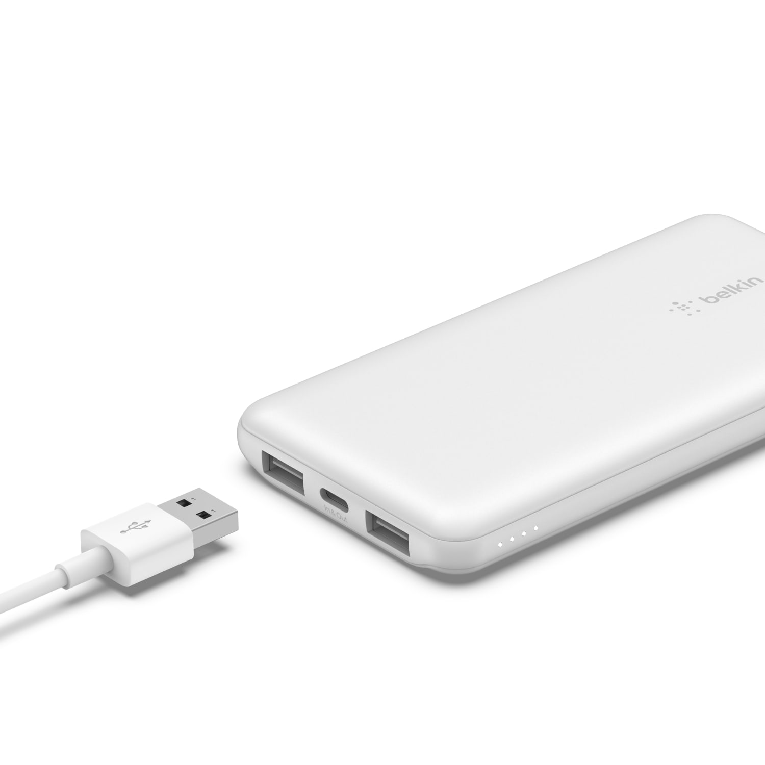 Belkin BoostCharge Power Bank, 10K, For Iphone/Samsung/Google Pixel, White, BPB011BTWH - Image 3