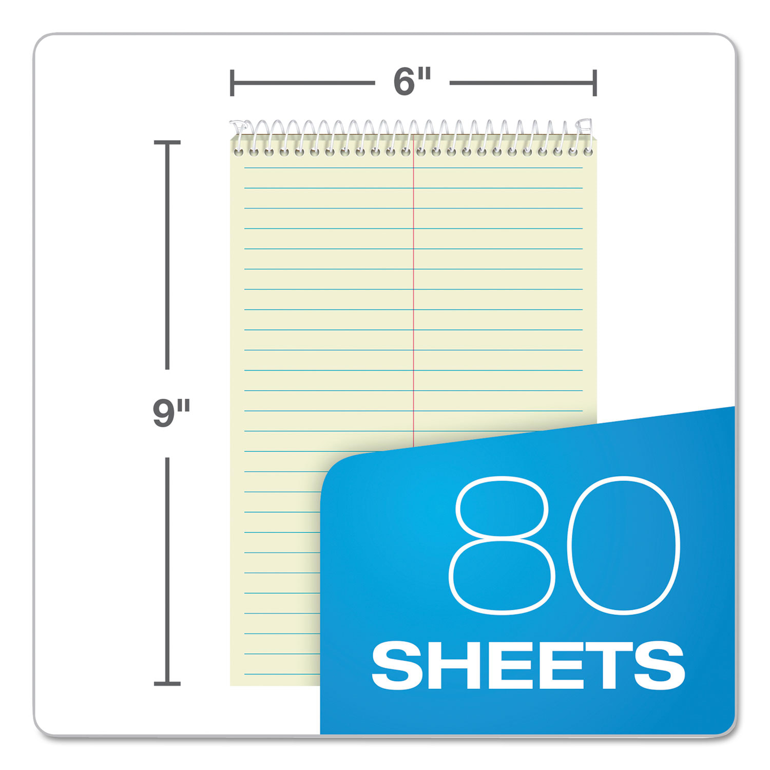 TOPS Steno Books, 6in x 9in, Gregg Ruled, 80 Sheets, Green, Pack Of 4 - Image 4