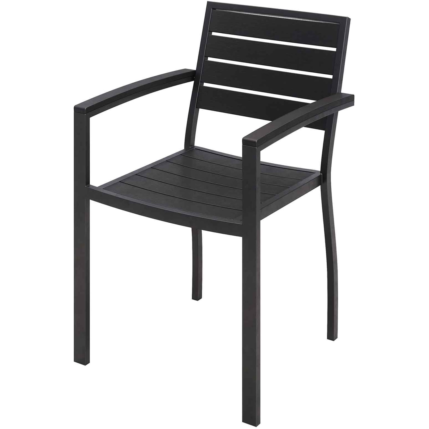 KFI Studios Eveleen Outdoor Arm Chair, Black