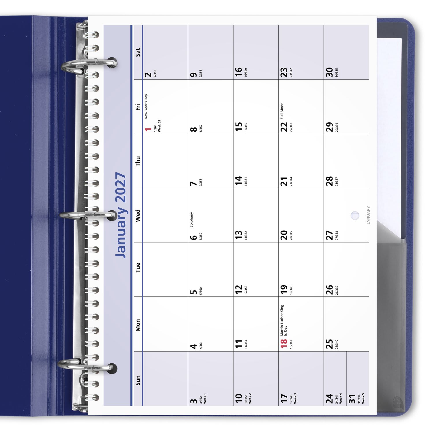 AT-A-GLANCE QuickNotes 2027 Monthly Desk Wall Calendar, Small, 11in x 8in - Image 5