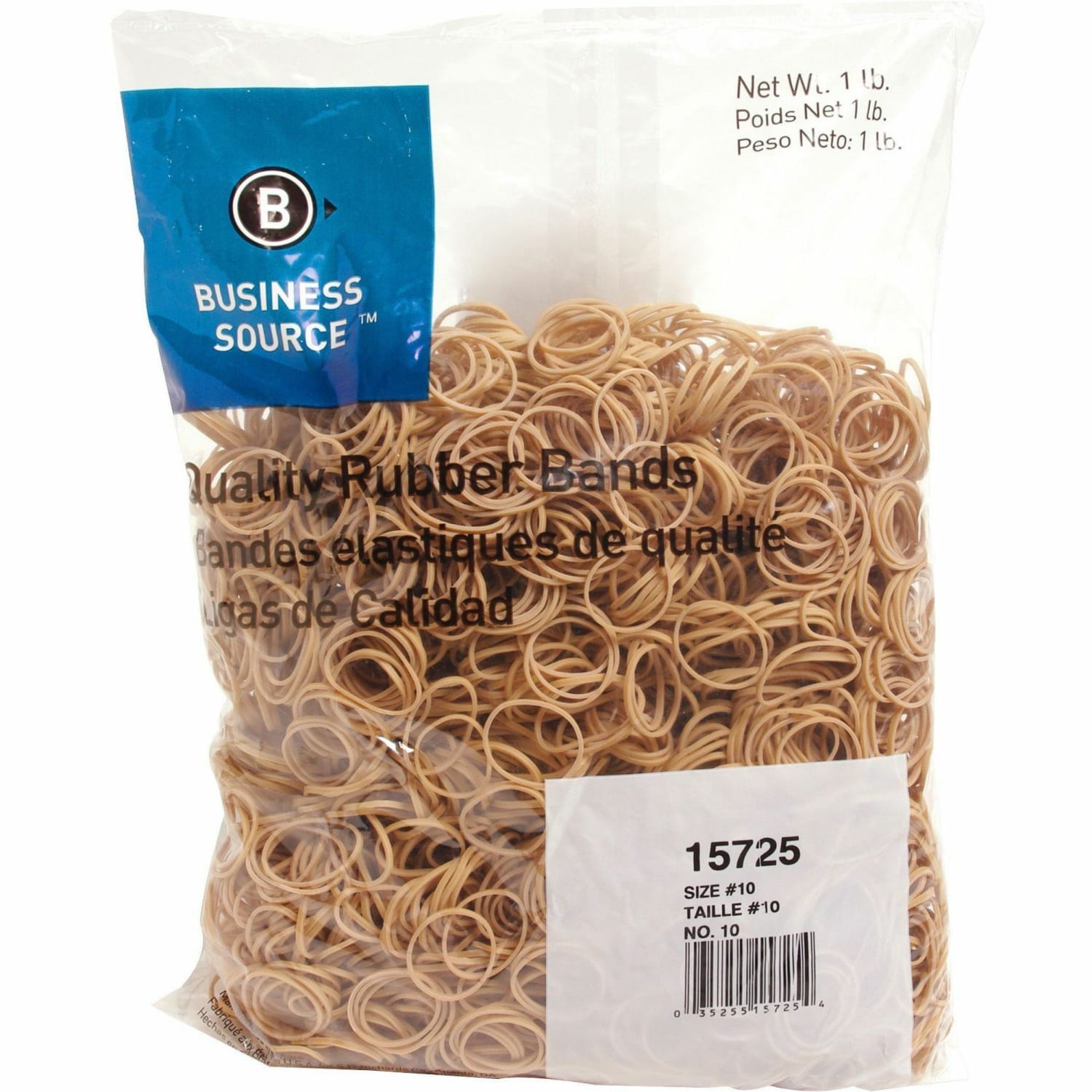 Business Source Quality Rubber Bands - Size: #10 - 1.3in Length x 0.1in Width - Sustainable - Rubber - Crepe - 3700 / Pack - Image 3