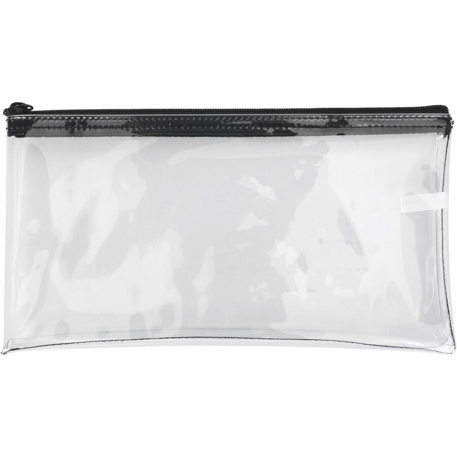 Sparco Wallet Bag - 11in Length x 6in Width - Zipper Closure - Clear - Currency, Check, Paperwork - 2 / Pack - Image 5