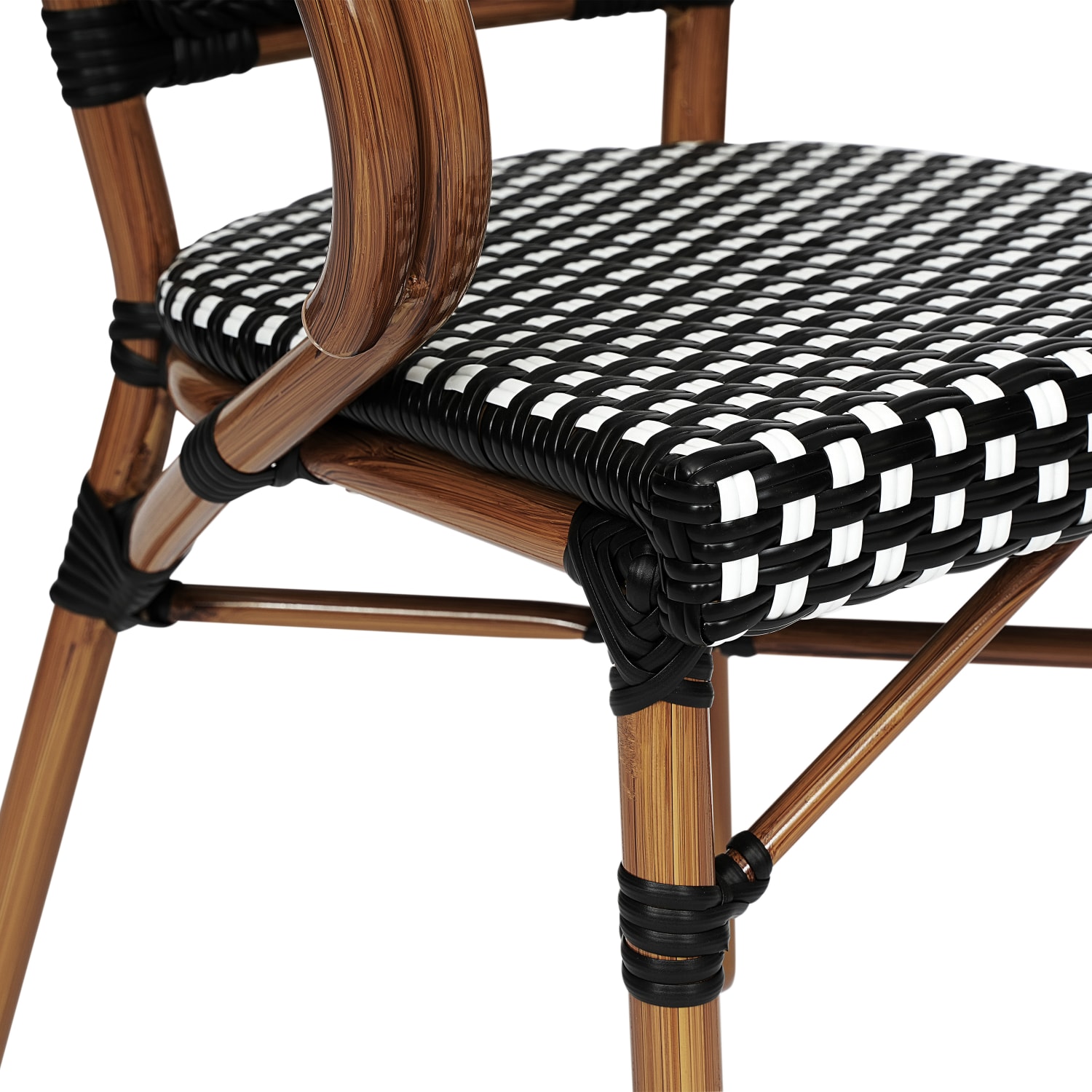 Flash Furniture 4 Pack Bordeaux IndoorOutdoor Commercial Bistro Stacking Chair with Arms Black WhiteNatural Frame 4SDAS642142BKWN PopularChairscom Flash Furniture 4 Pack Bordeaux IndoorOutdoor Commercial Bistro Stacking Chair with Arms Black WhiteNatural Frame 4SDAS642142BKWN PopularChairscom