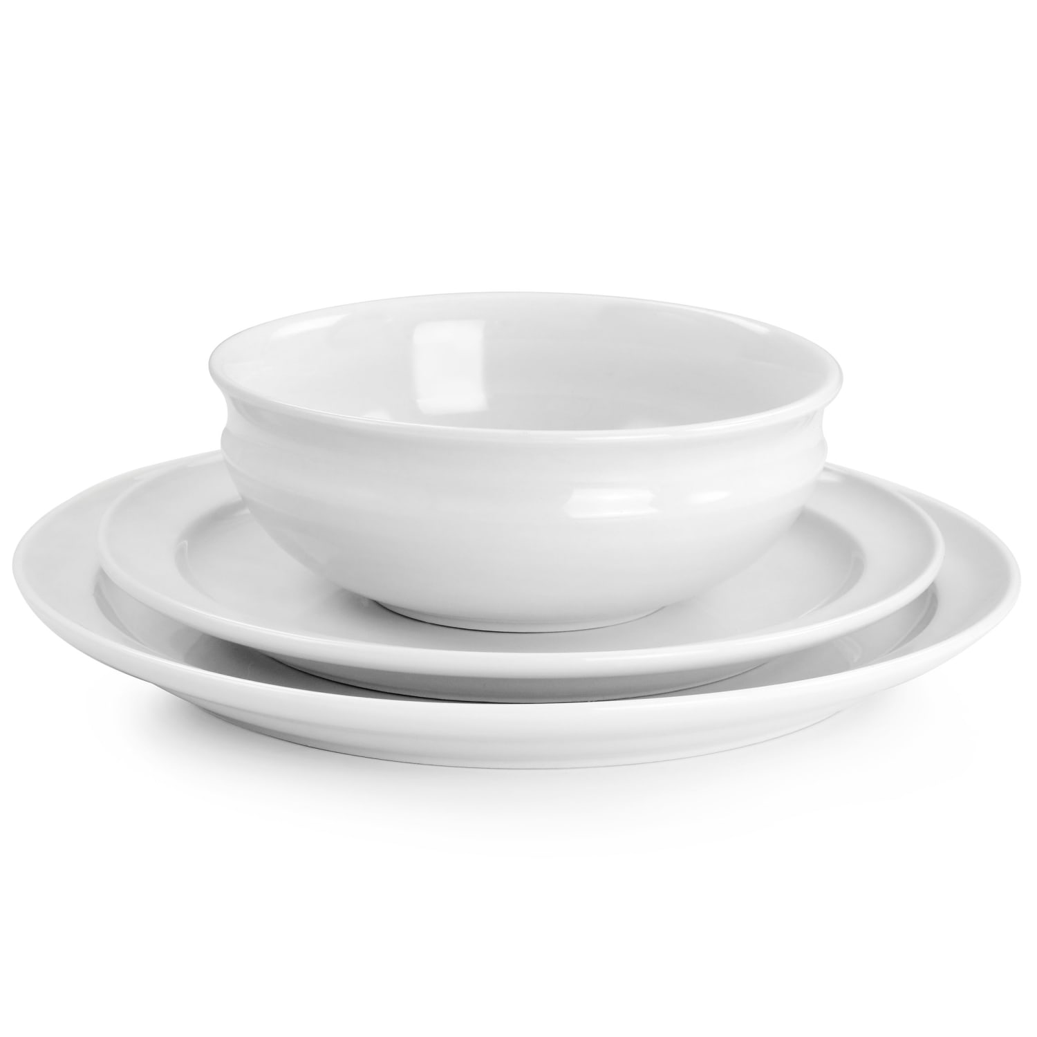 Martha Stewart Hillington 12-Piece Fine Ceramic Dinnerware Set, White - Image 5