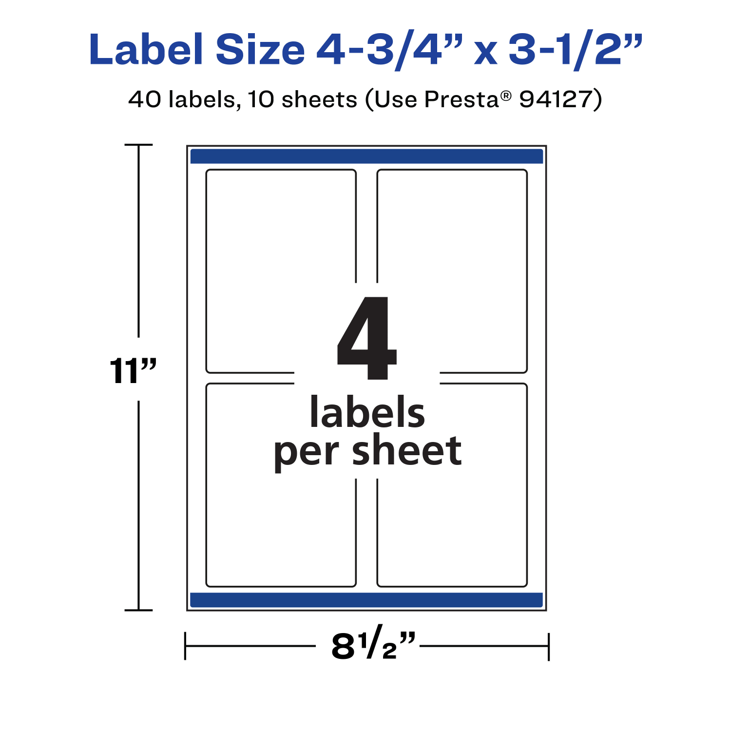 Avery Waterproof Permanent Labels With Sure Feed, 94127-WMF10, Rectangle, 4-3/4in x 3-1/2in, White, Pack Of 40 - Image 6