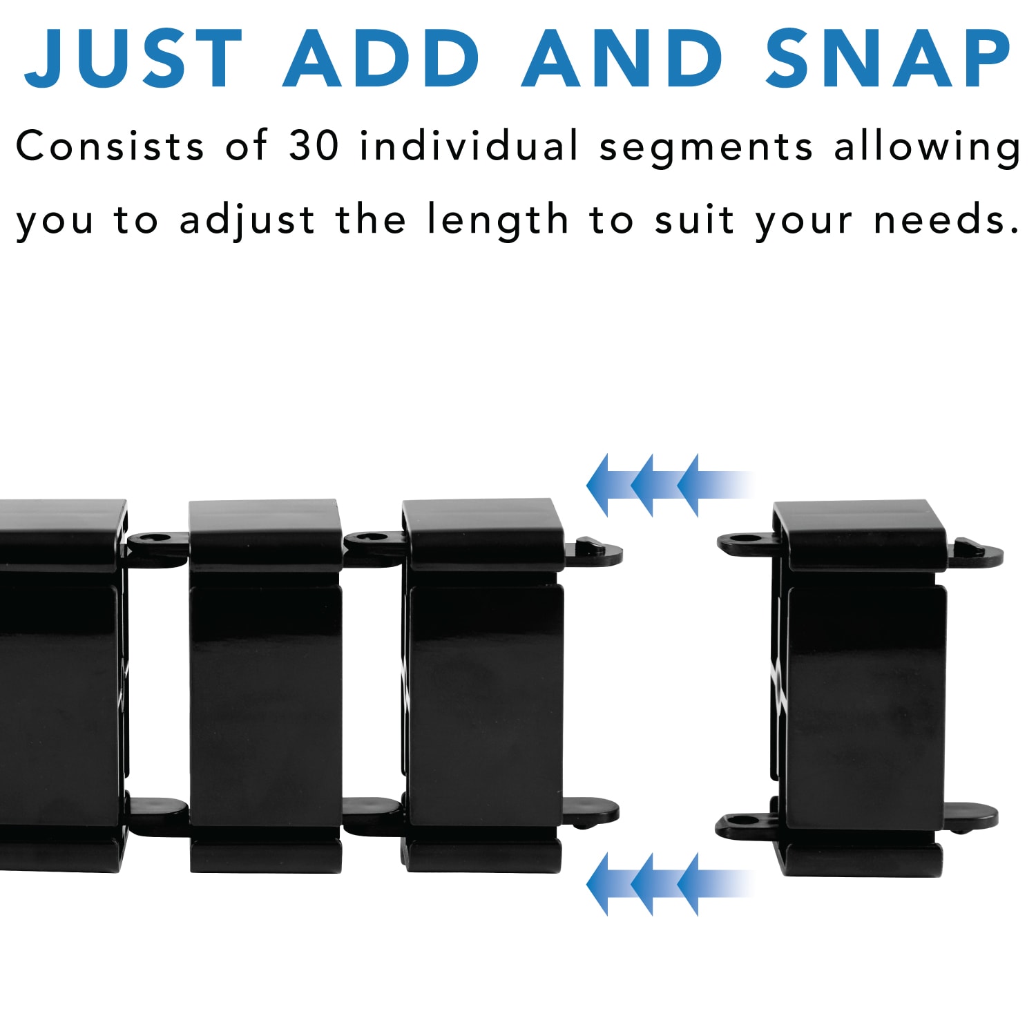 Mount-It! Cable Management Spine, 50in, Black, MI-7280 - Image 4