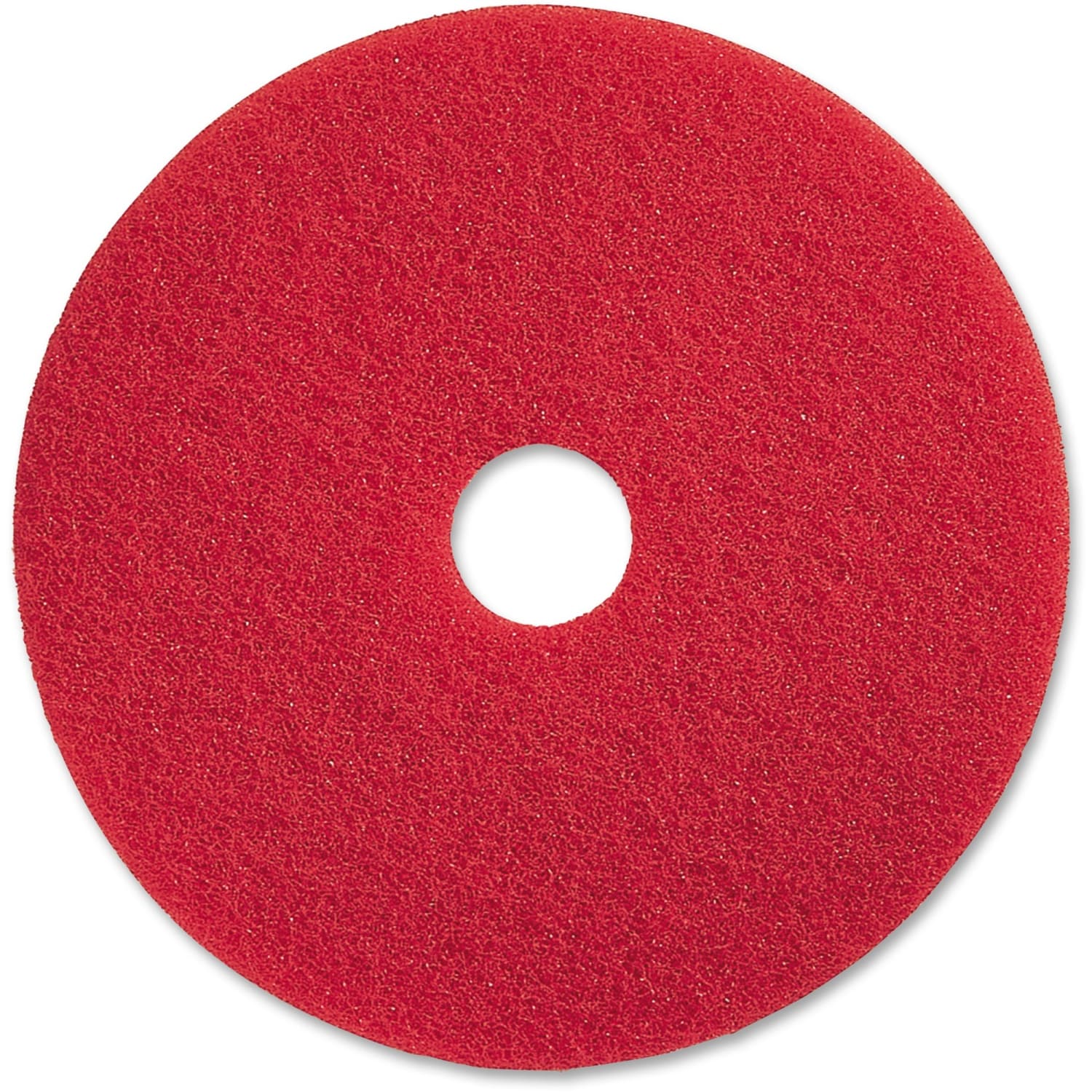 Genuine Joe Red Buffing Floor Pad - 20in Diameter - 5/Carton x 20in Diameter x 1in Thickness - Buffing, Scrubbing, Floor - 90420