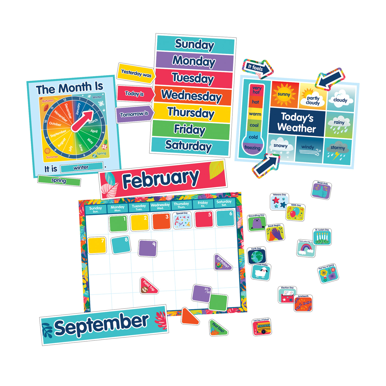 Carson-Dellosa Education One World Calendar 134-Piece Bulletin Board Sets, Pack Of 2 Sets - Image 3