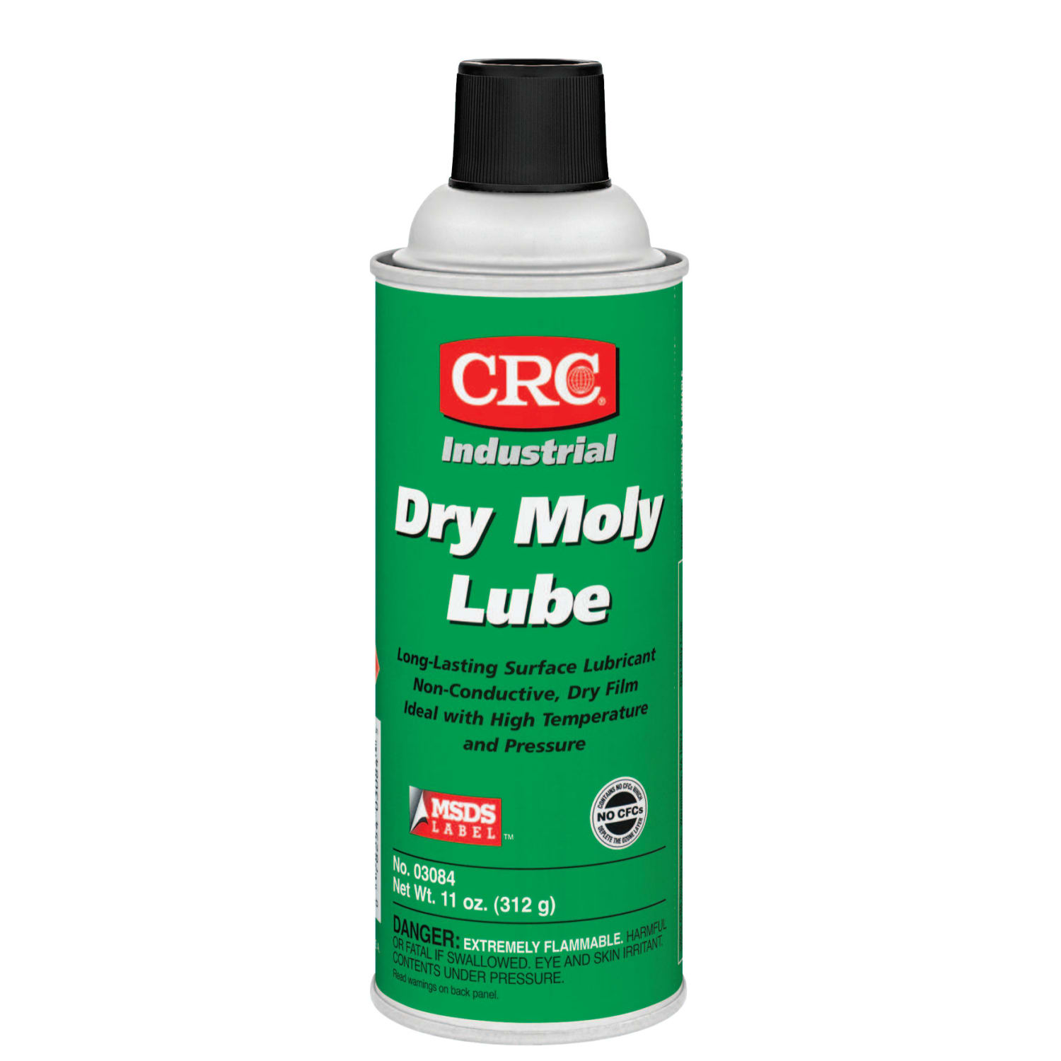 CRC Dry Moly Lubricant Aerosol Spray, 16 Oz, Pack Of 12 Cans