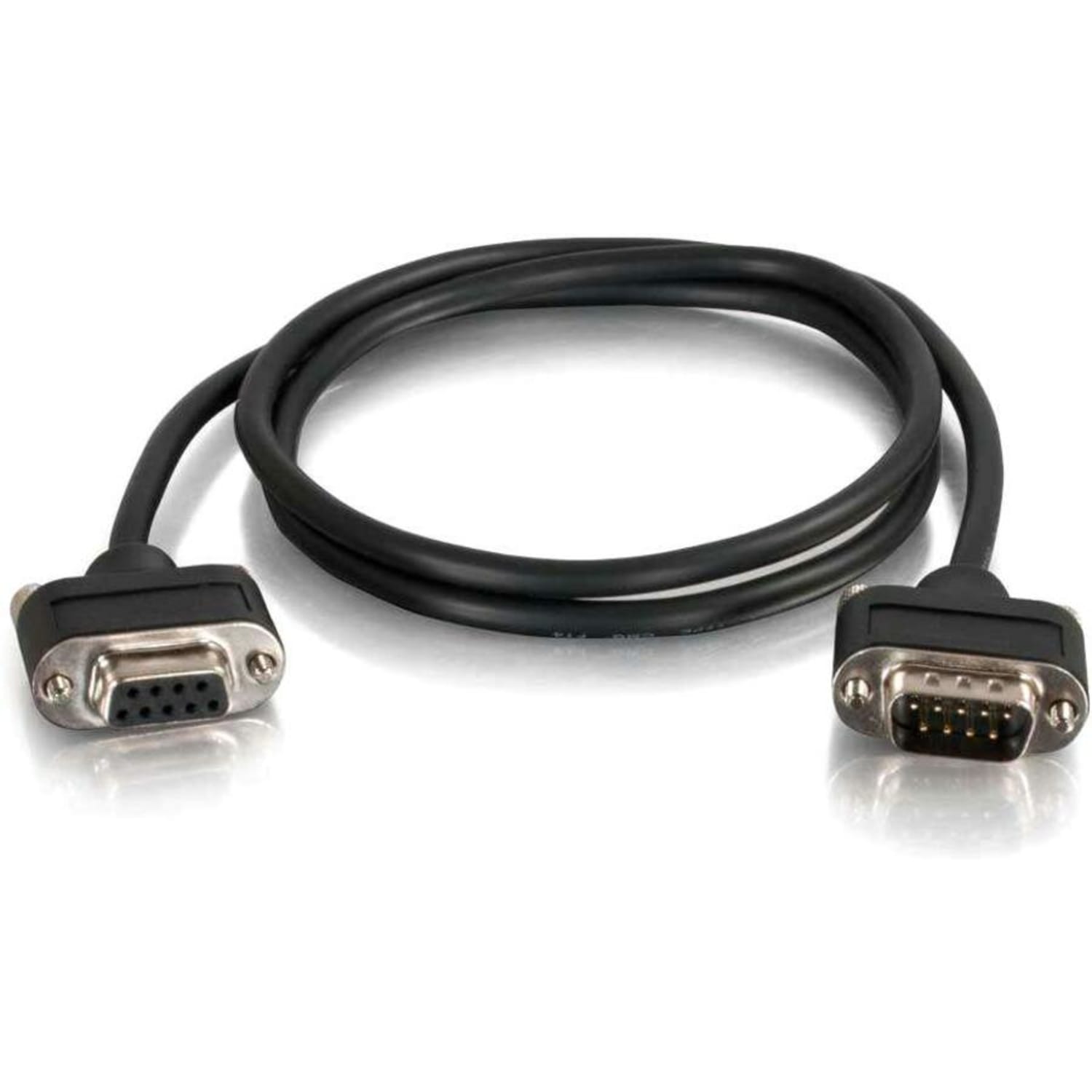 C2G 15ft RS232 DB9 Cable with Low Profile Connectors - In Wall Rated - M/F - 15 ft Serial Data Transfer Cable - 52160 - Image 3