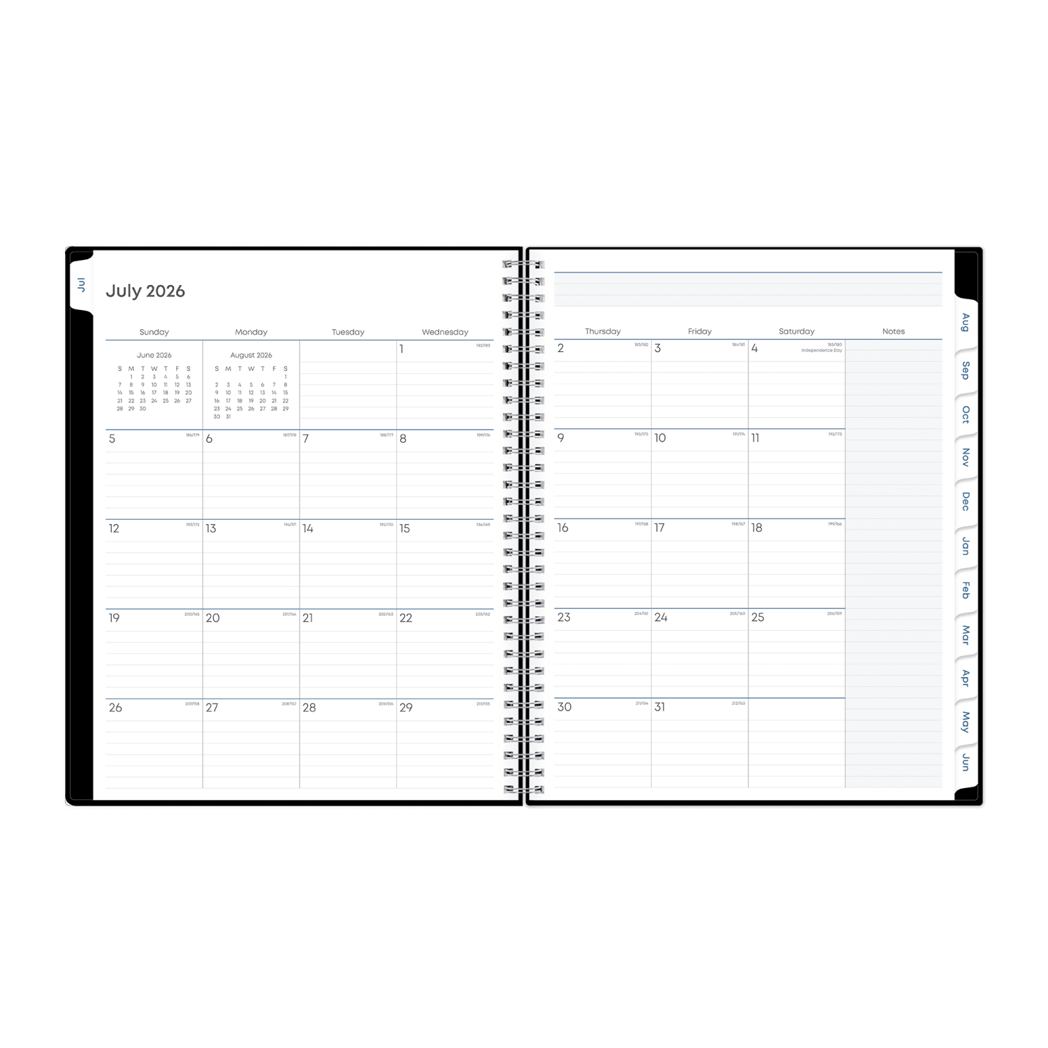 Teacher Lesson Planner BS Solid Black PP 8.5x11 AY26-27 W/M - Image 4