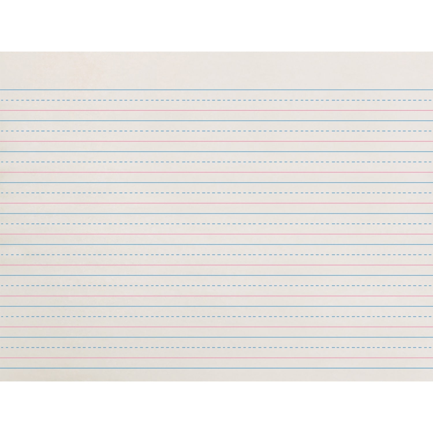 Pacon Broken Midline Writing Paper, Grade 2-3, 1/2in x 1/4in x 1/4in, LW