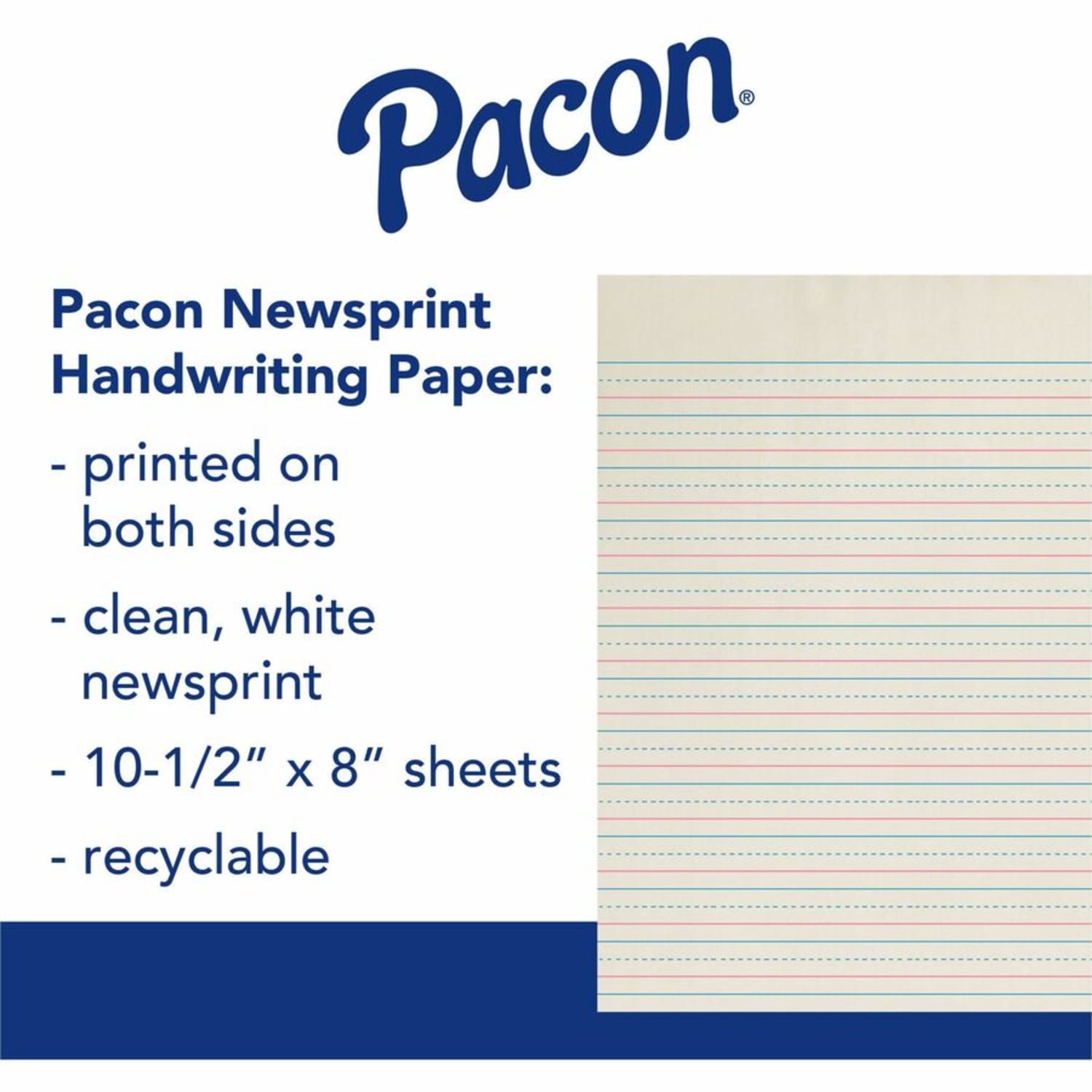 Pacon Broken Midline Writing Paper, Grade 2-3, 1/2in x 1/4in x 1/4in, LW - Image 5
