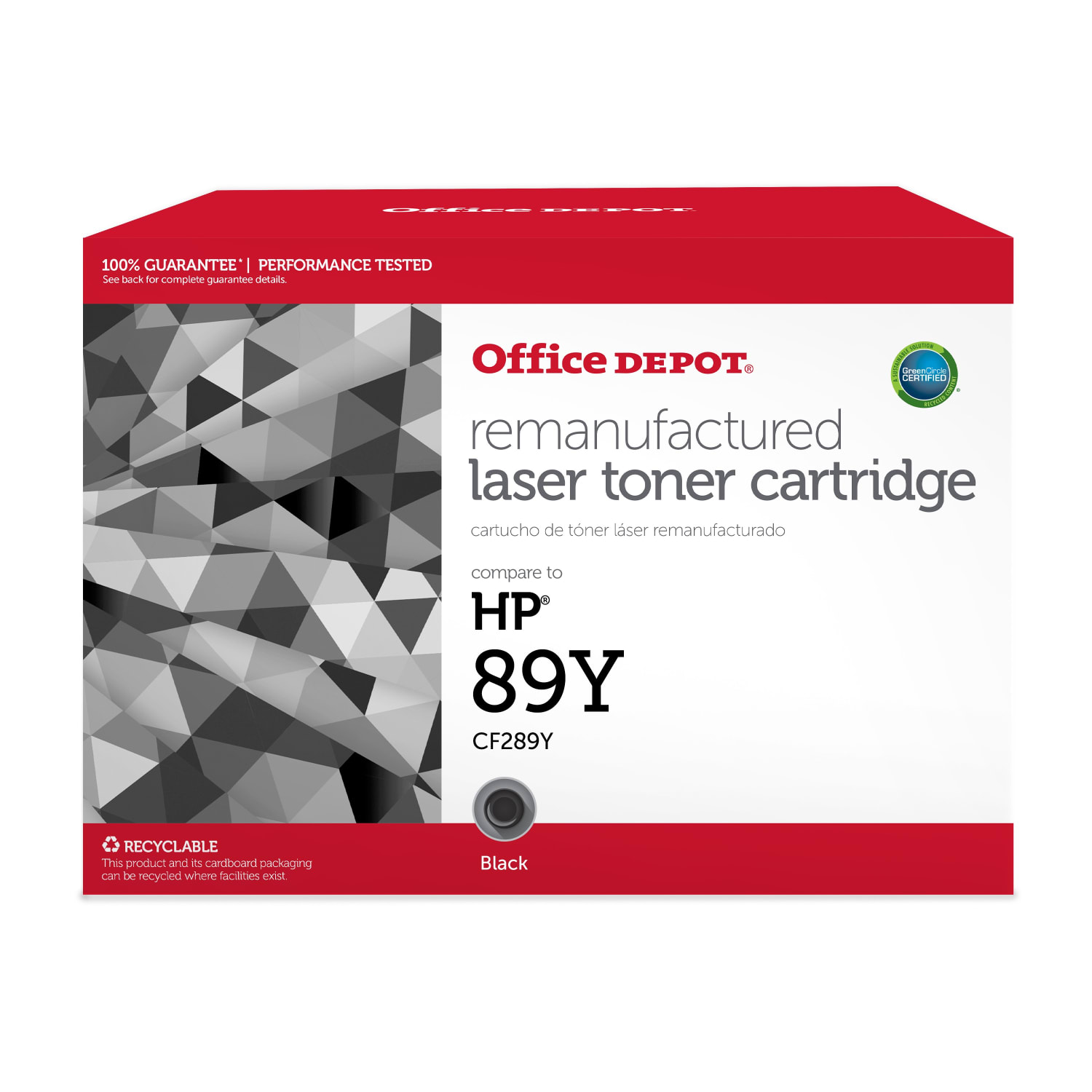 Office Depot Brand Remanufactured Extra High-Yield Black Toner Cartridge Replacement For HP 89Y, CF289Y