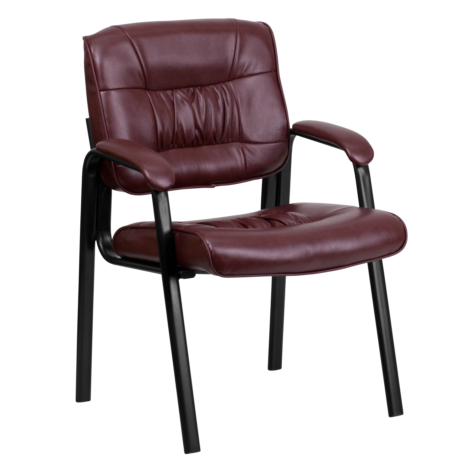 Flash Furniture LeatherSoft Executive Side Reception Chair with Powder Coated Frame BurgundyBlack PopularChairscom Flash Furniture LeatherSoft Executive Side Reception Chair with Powder Coated Frame BurgundyBlack PopularChairscom