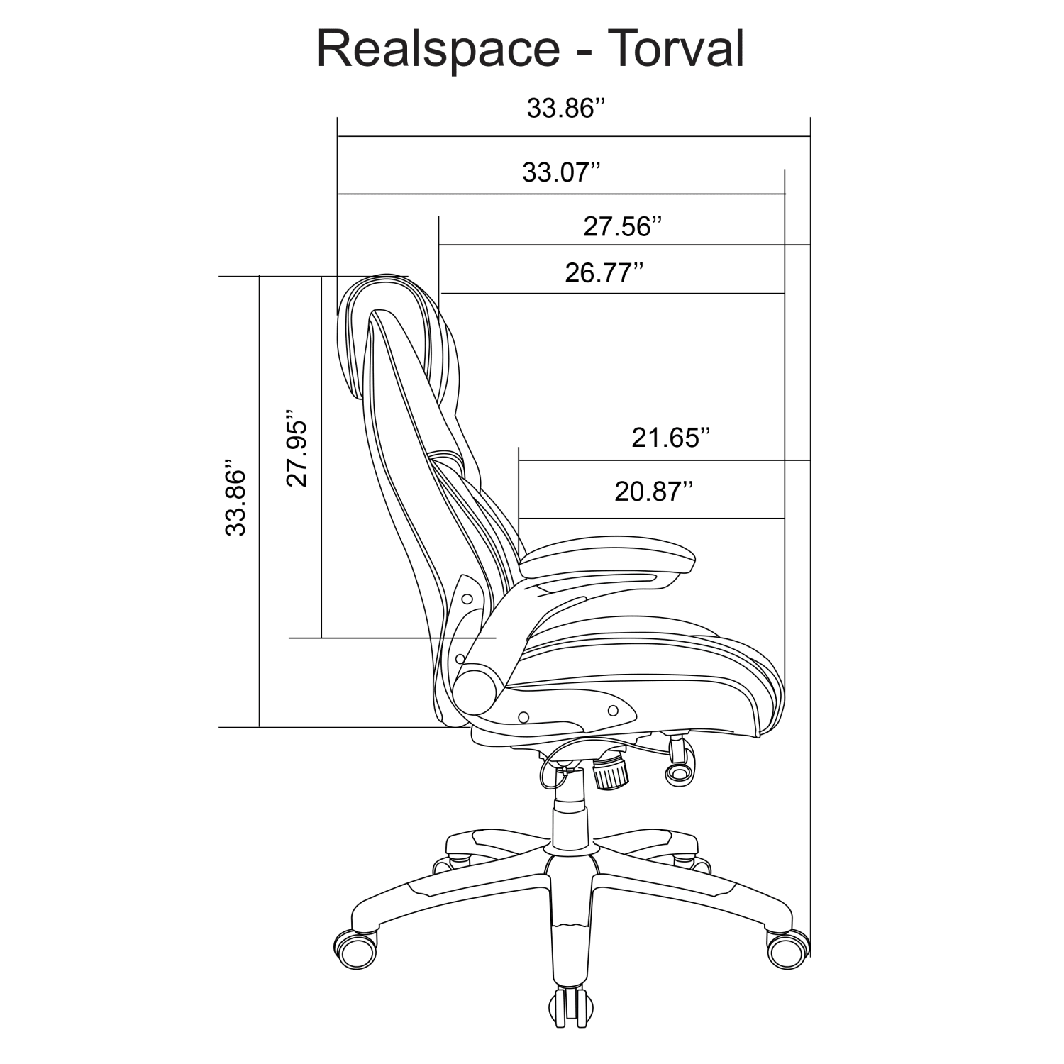 Realspace Torval Big  Tall Bonded Leather High Back Computer Office Chair BlackSilver BIFMA Compliant PopularChairscom