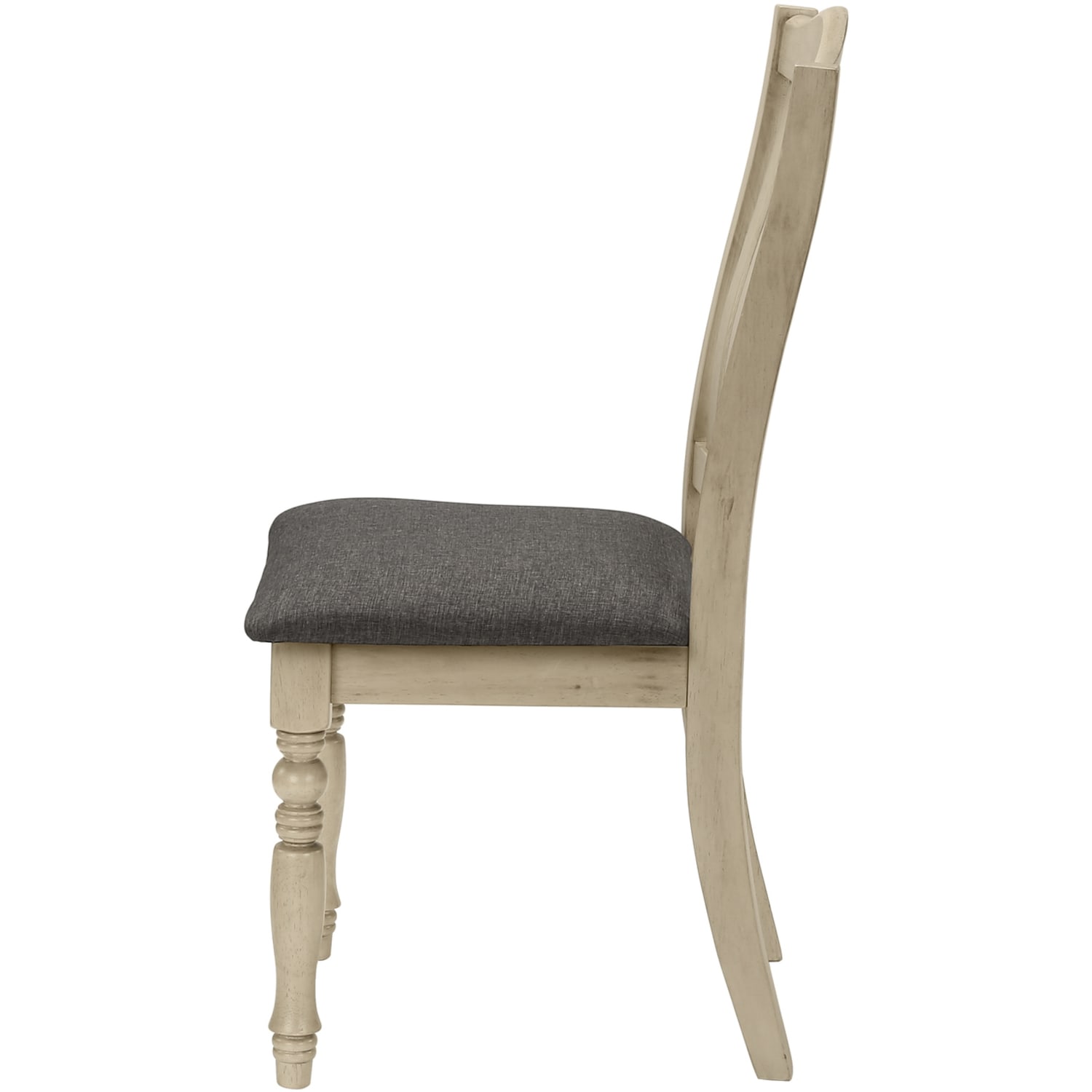 Monarch Specialties Freeman Wood/Fabric Dining Chairs, Gray, Set Of 2 Chairs - Image 3