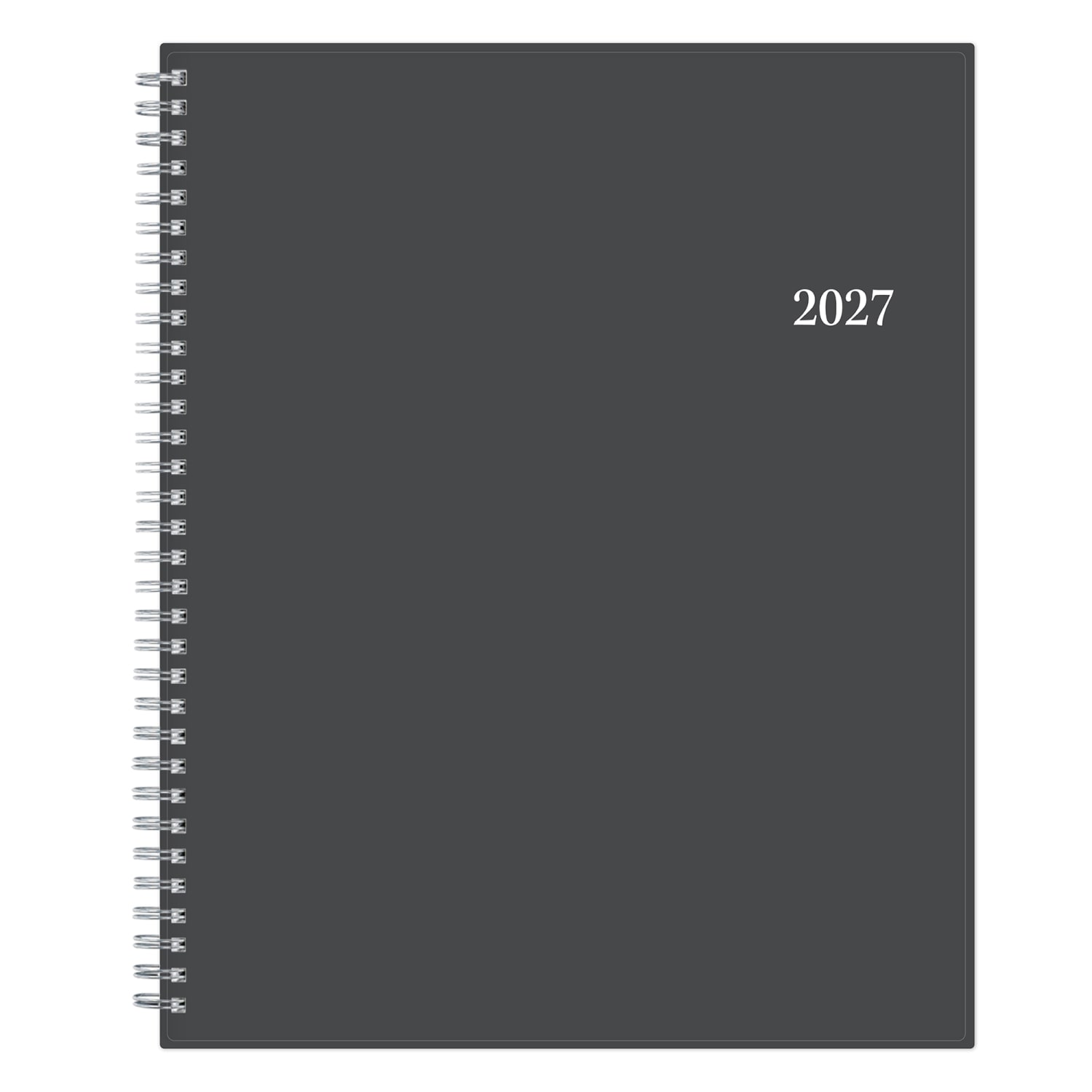 2027 Blue Sky Passages/Charcoal Metallic Weekly/Monthly Planning Calendar, 8.5x11, , Safety Wirebound Safety, 100009