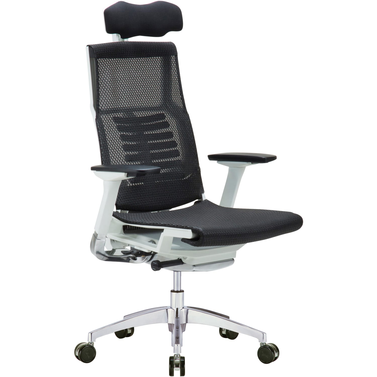 Raynor Powerfit Ergonomic Mesh High-Back Executive Office Chair, Black/White